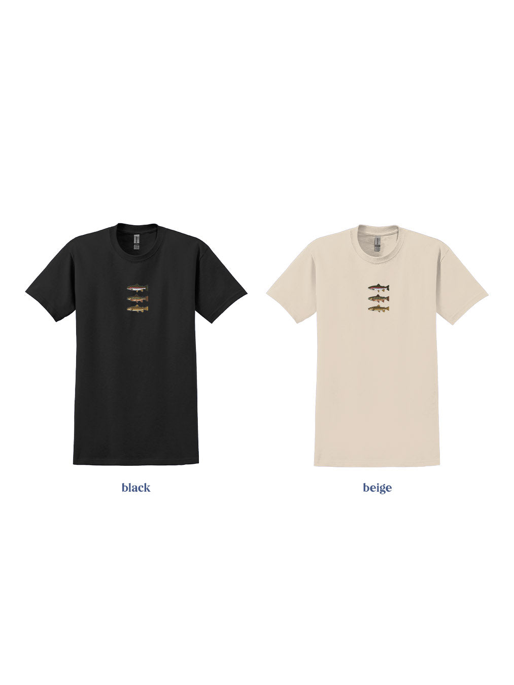 Wild Stream – Embroidered Fish Design