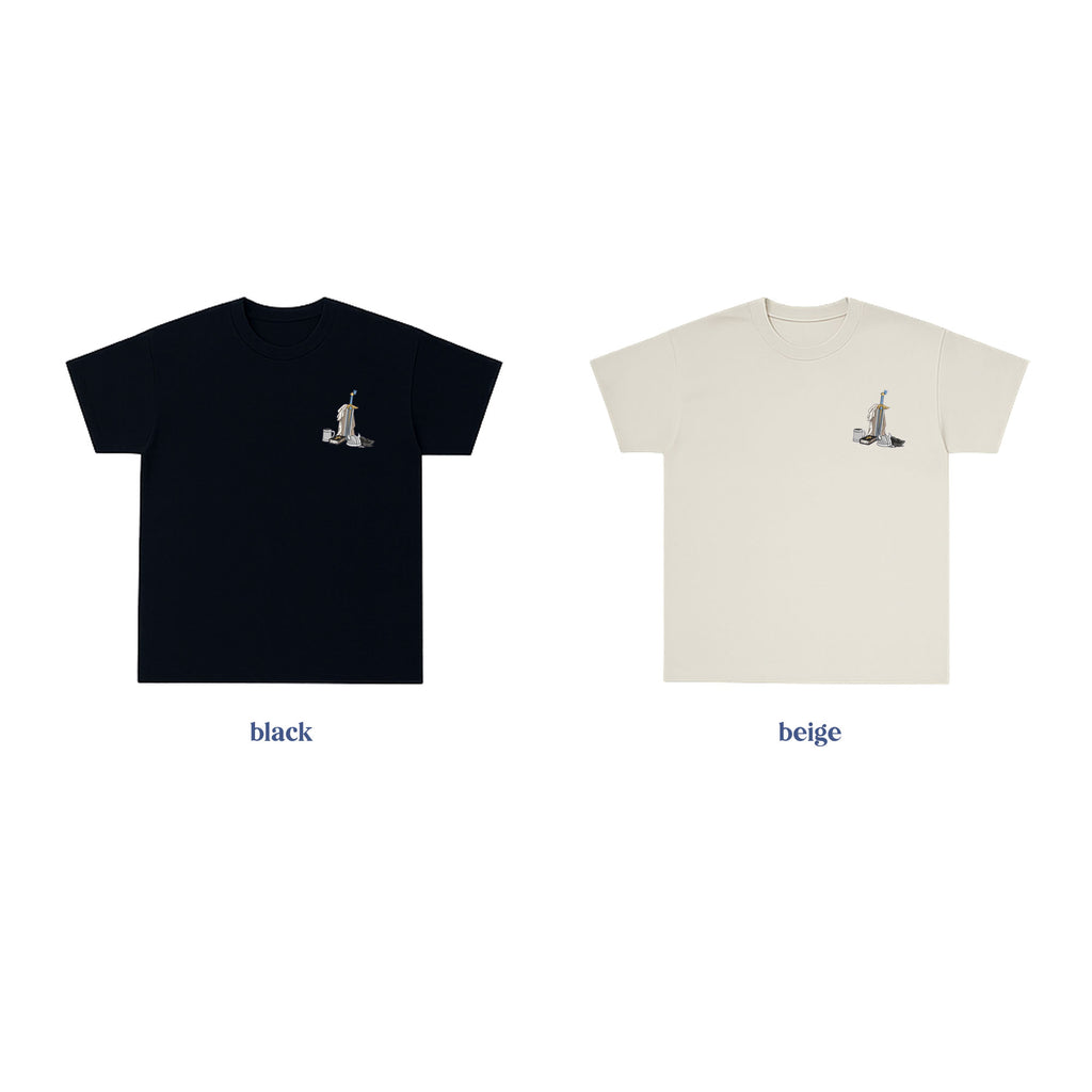 Sword and book embroidery design