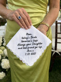 Personalized Wedding Handkerchief for Mom