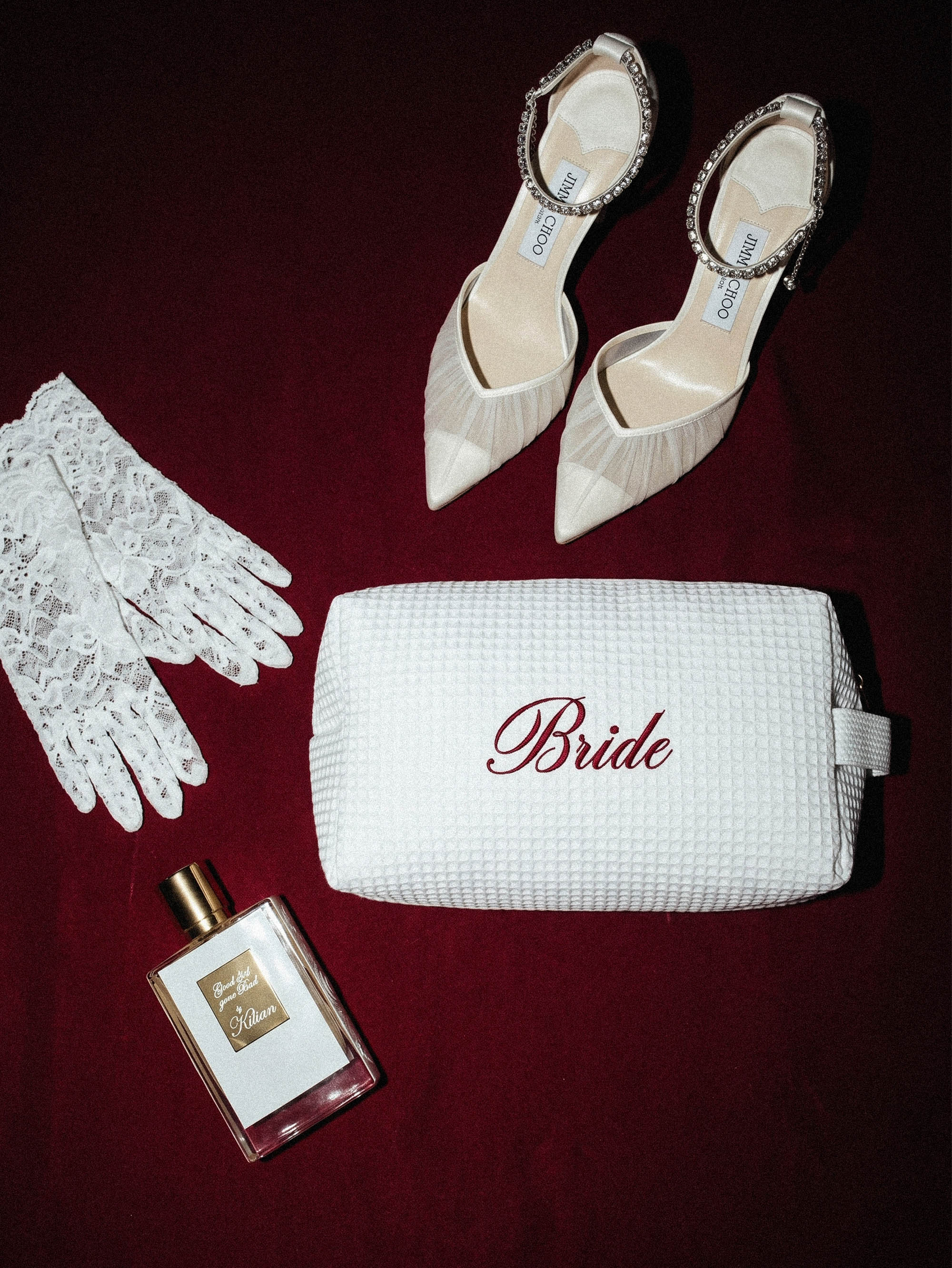 Personalized Bride Bag, Bridal Accessories, Bride To Be Waffle Makeup Pouch, Wedding Gifts