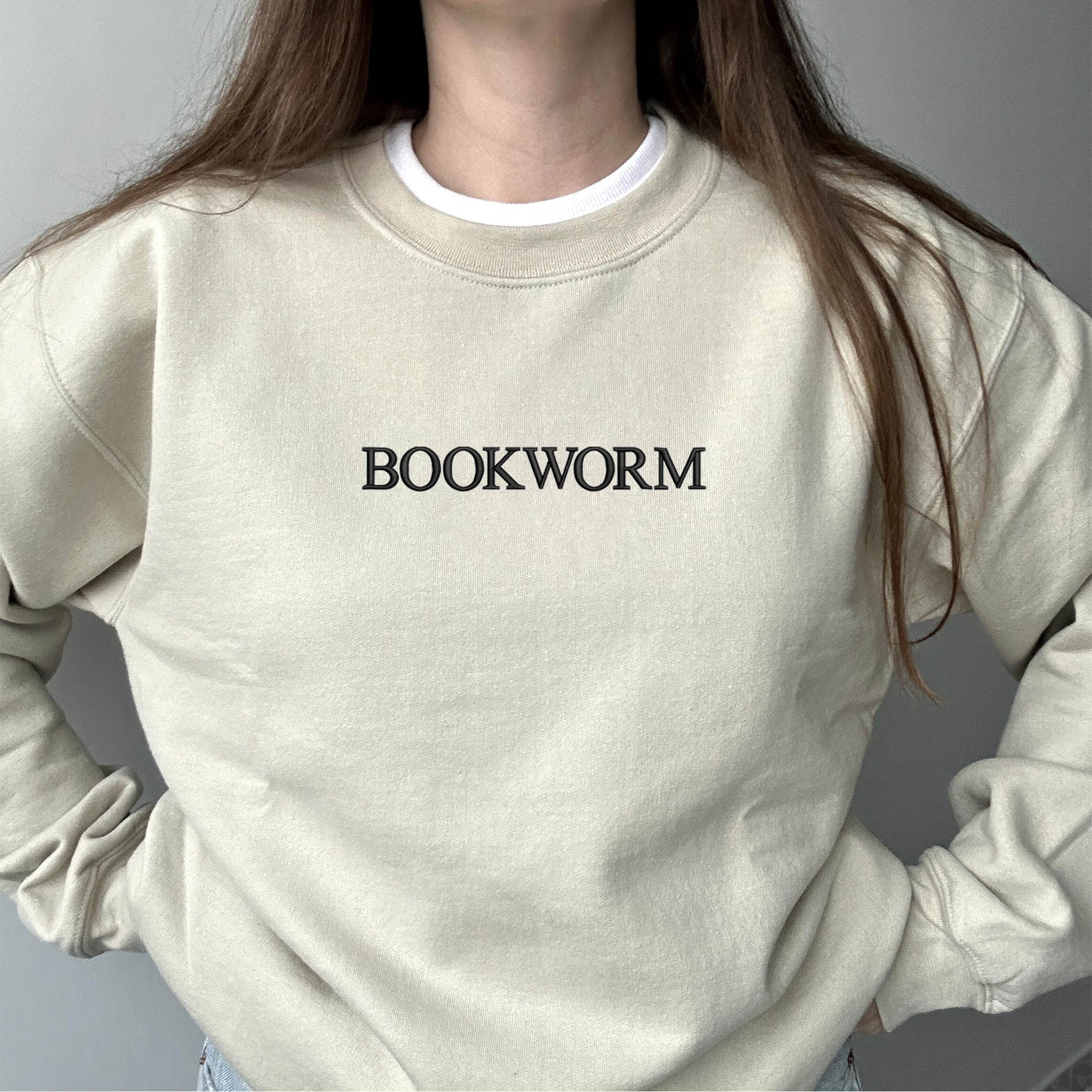 Bookworm embroidery design