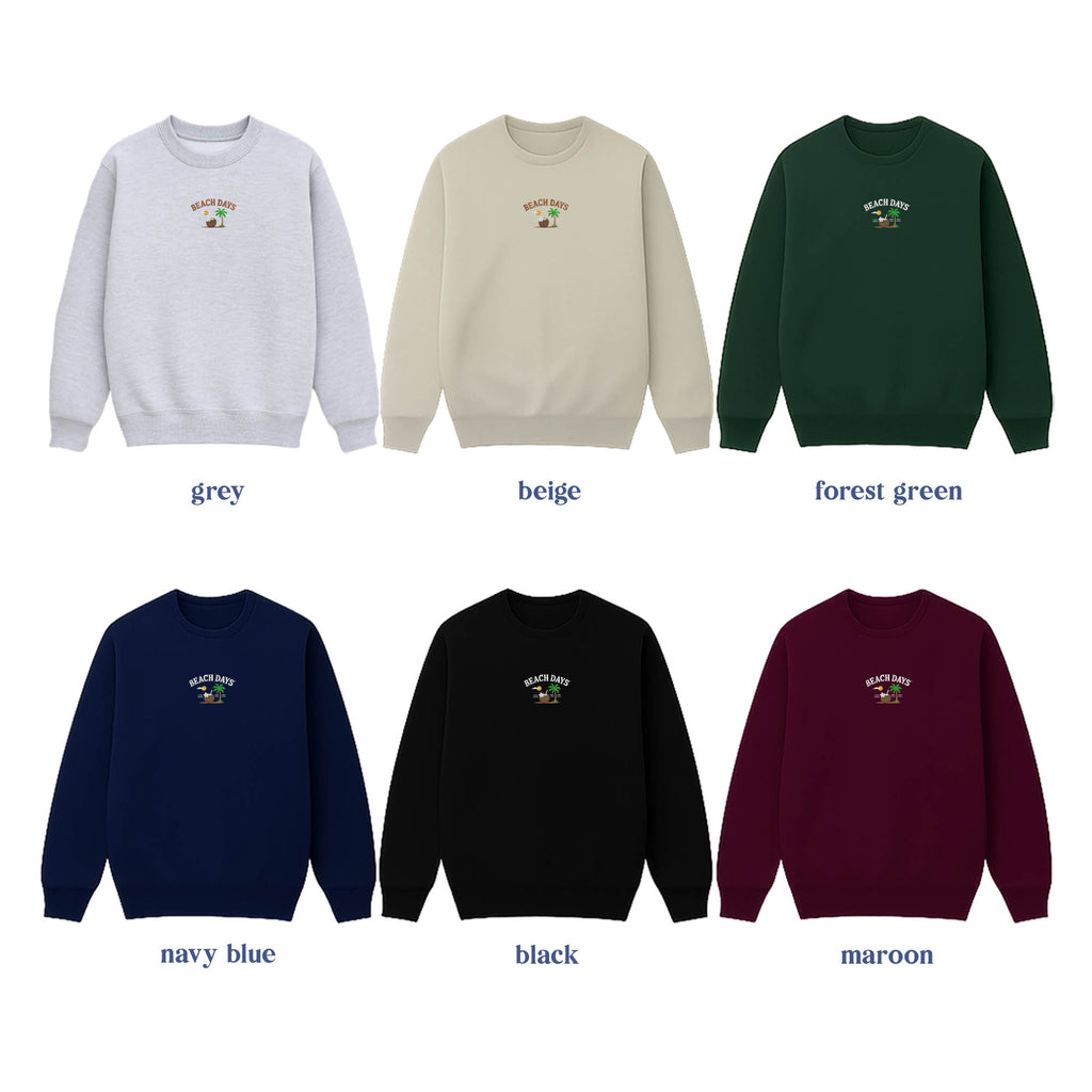 Beach days embroidery design