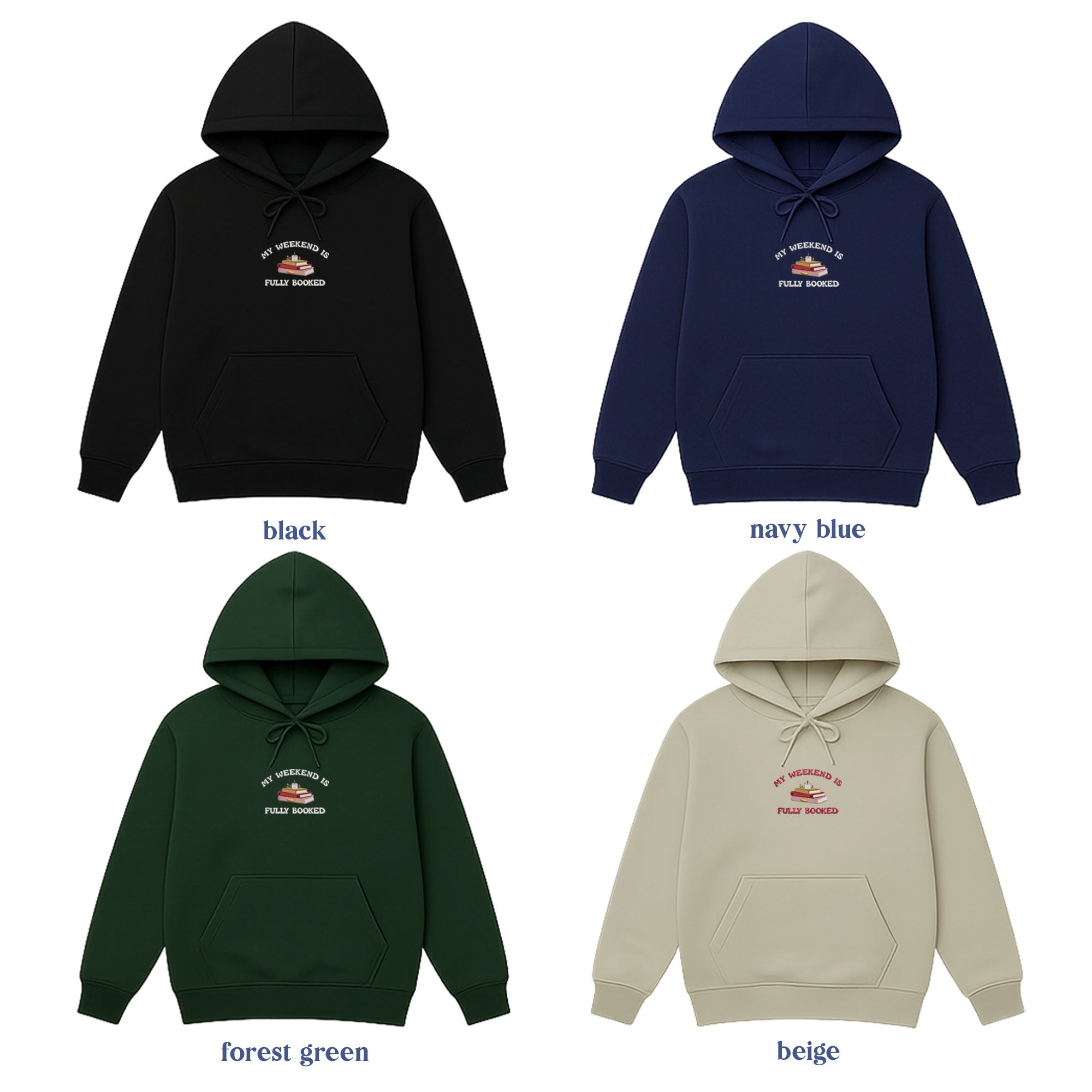 Fully booked embroidery design