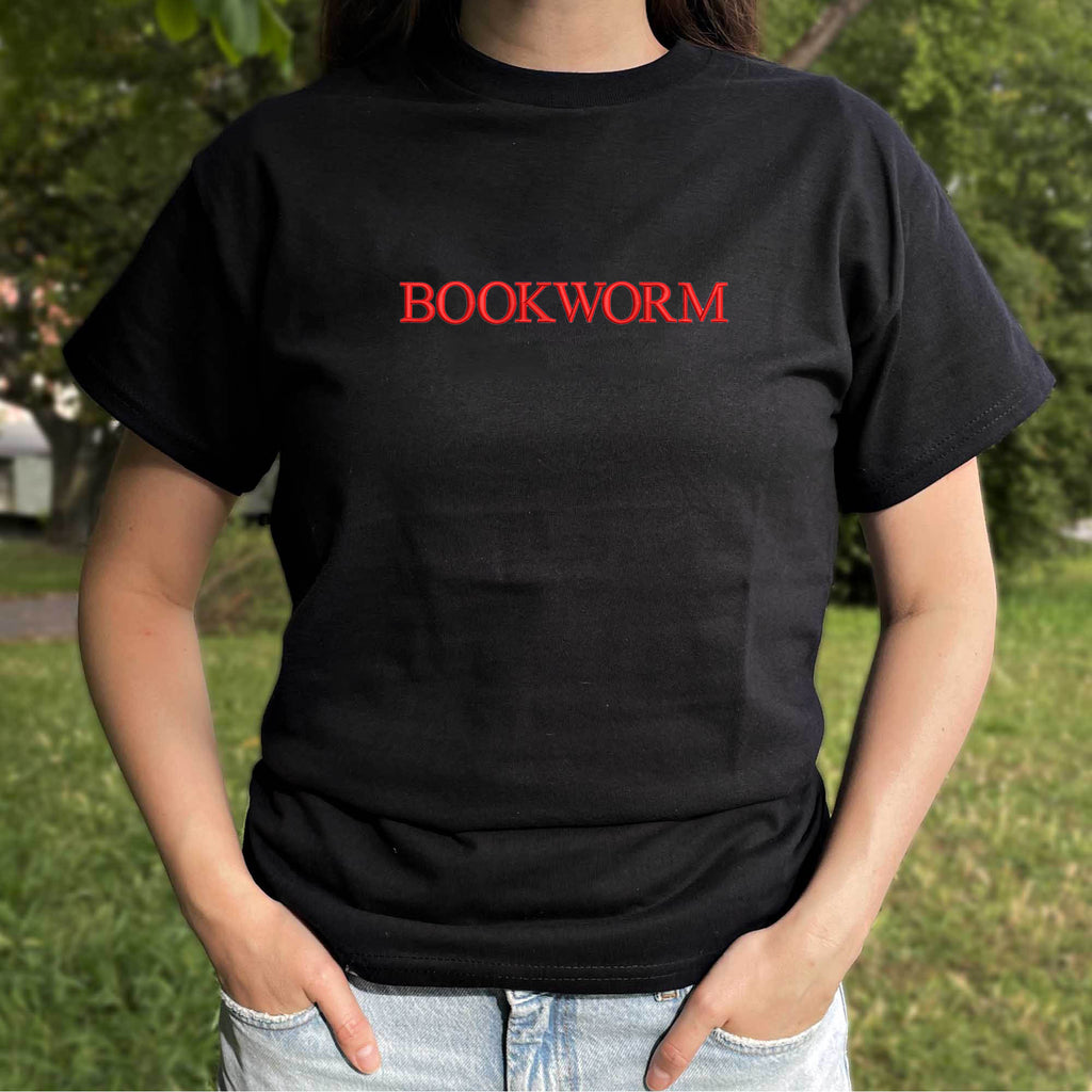 Bookworm embroidery design