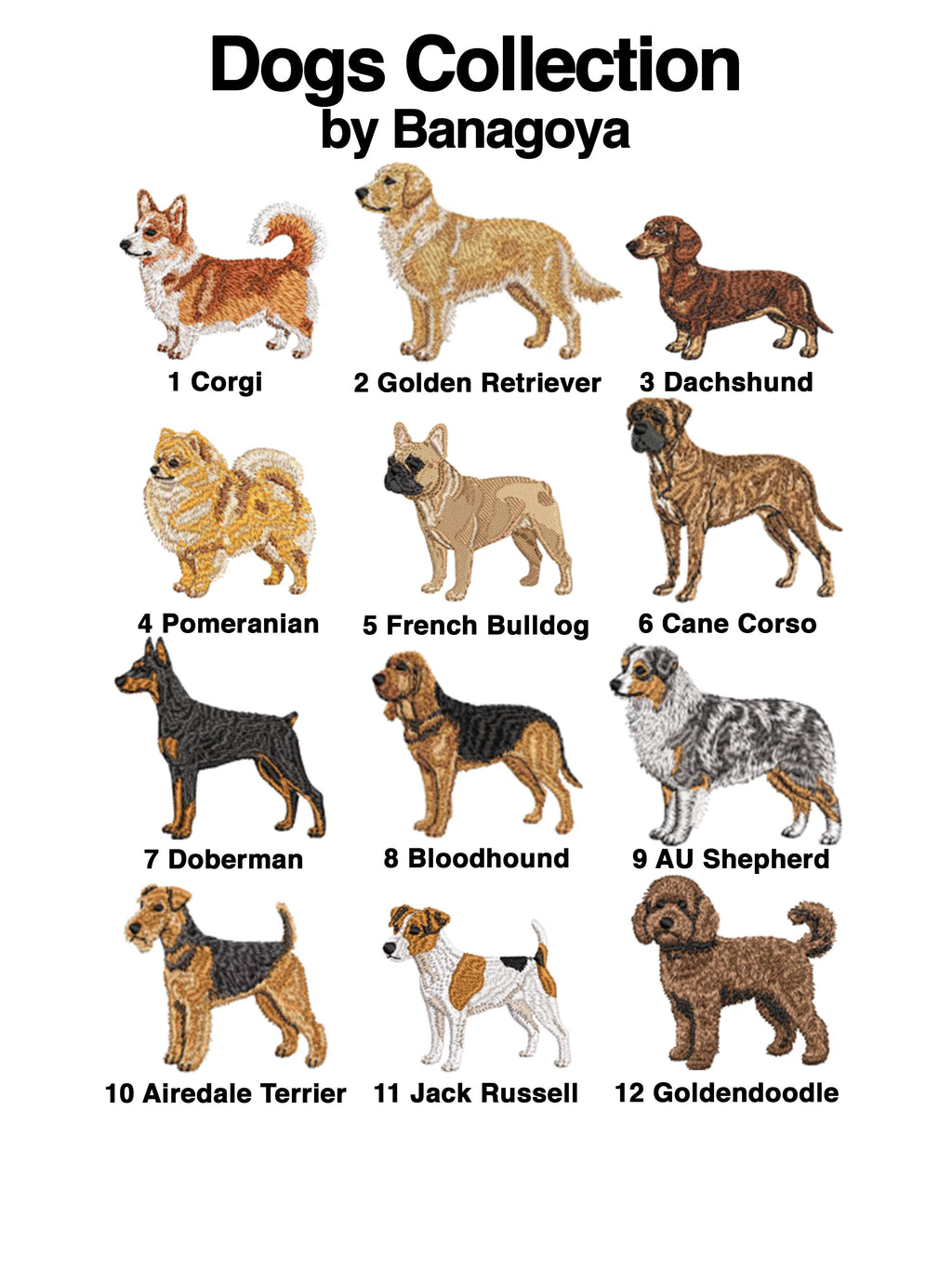 Personalized Dog Mom Waffle Pouch, Customized 36 Dog Breeds, Custom Embroidered Dog Makeup Bag