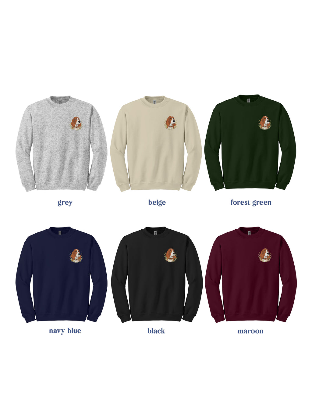 Basset Hound embroidered sweatshirt, Basset hound hoodie, Dog lover gifts, Basset hound gift, Dog mom sweatshirt