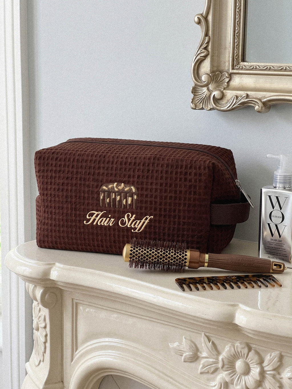 Waffle Makeup Pouch Skincare Essentials, Custom Makeup Bag, Makeup Organizer, Cosmetic Bag, Toiletry Bag, Vanity Case, Gift for Her