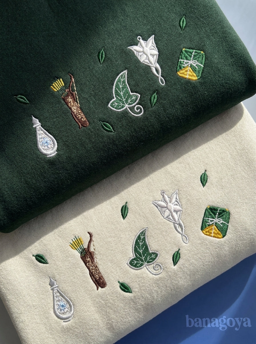 Elven Sweatshirt, Dark Fantasy Embroidered Hoodie, Book Shirt, Bookish Merch, Book Lover Gift