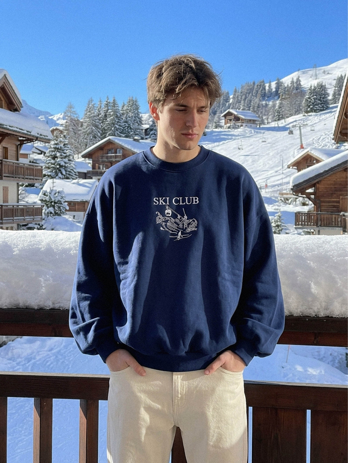 Apres Ski Sweatshirt, Ski Club Embroidered Hoodie, Mountain Shirt, Christmas Gift For Skiers