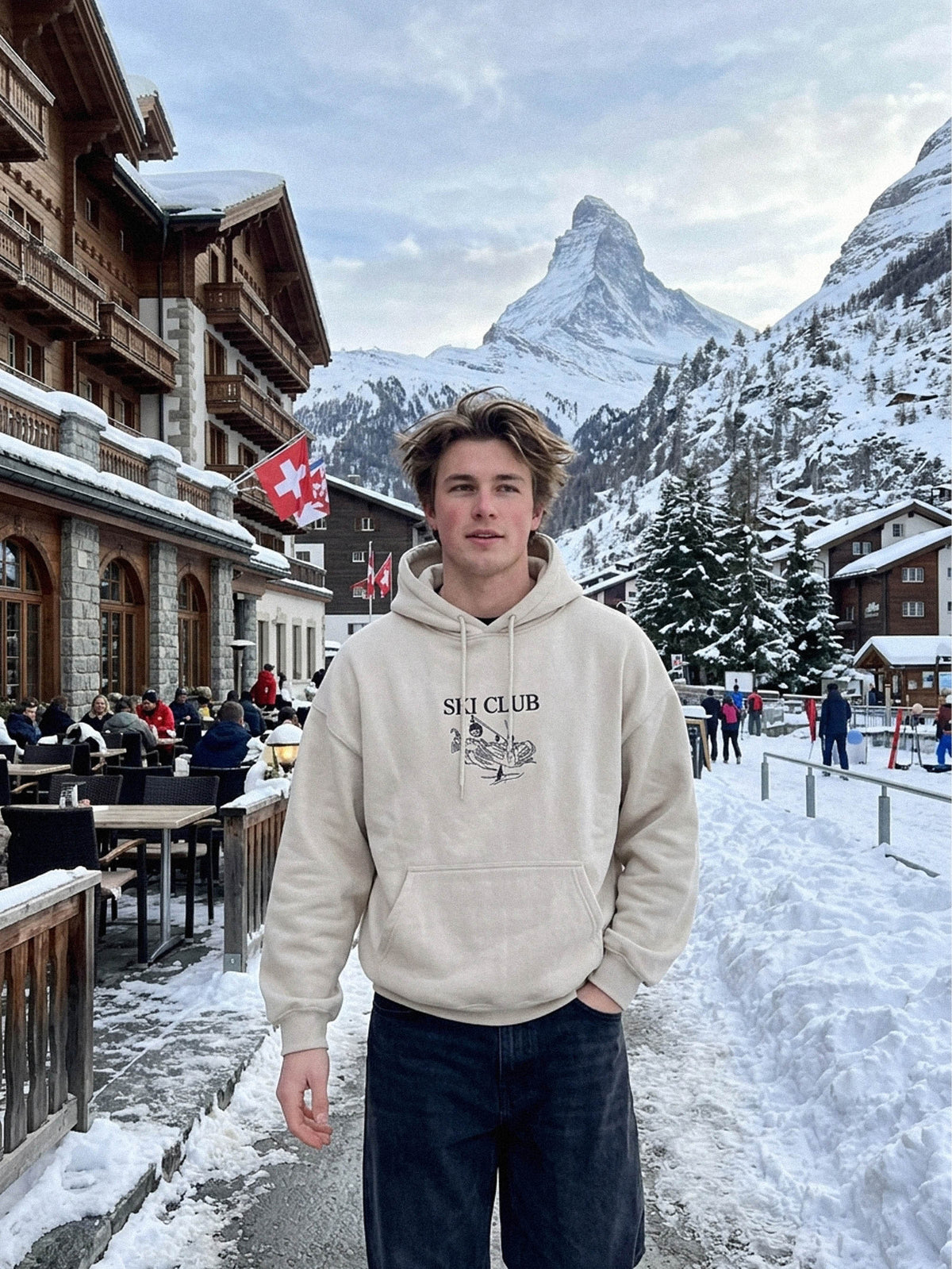 Apres Ski Sweatshirt, Ski Club Embroidered Hoodie, Mountain Shirt, Christmas Gift For Skiers