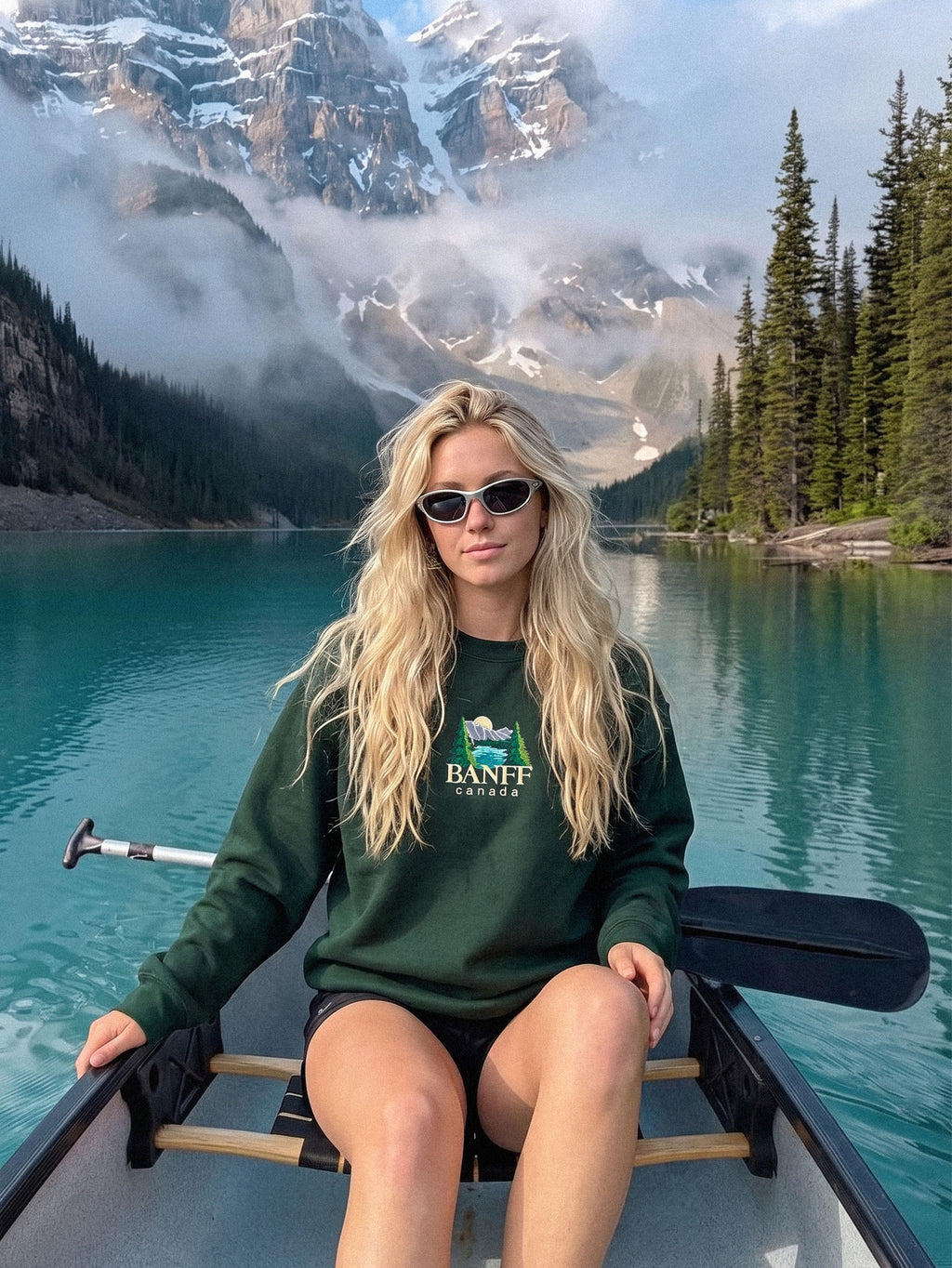 Banff National Park Shirt, Lake Louise Canada Sweatshirt, Embroidered Hiking Hoodie, Travel Gifts