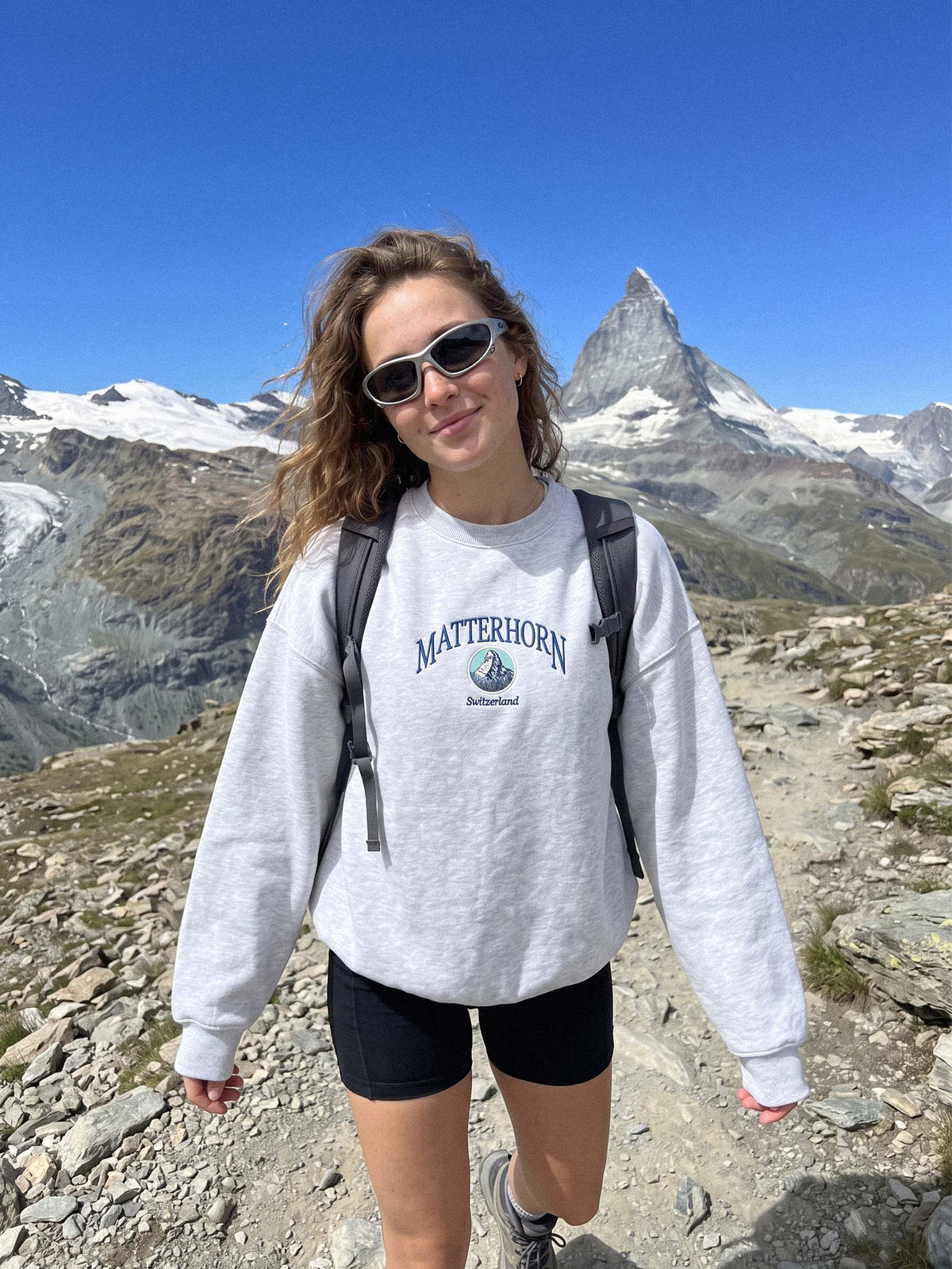 Hiking Shirt, Matterhorn Mountain Sweatshirt, Nature Hoodie, Switzerland Gifts for Hikers and Travelers