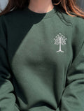 White tree crewneck sweatshirt, dark fantasy Embroidered hoodie, book shirt, bookish merch, book lover gift