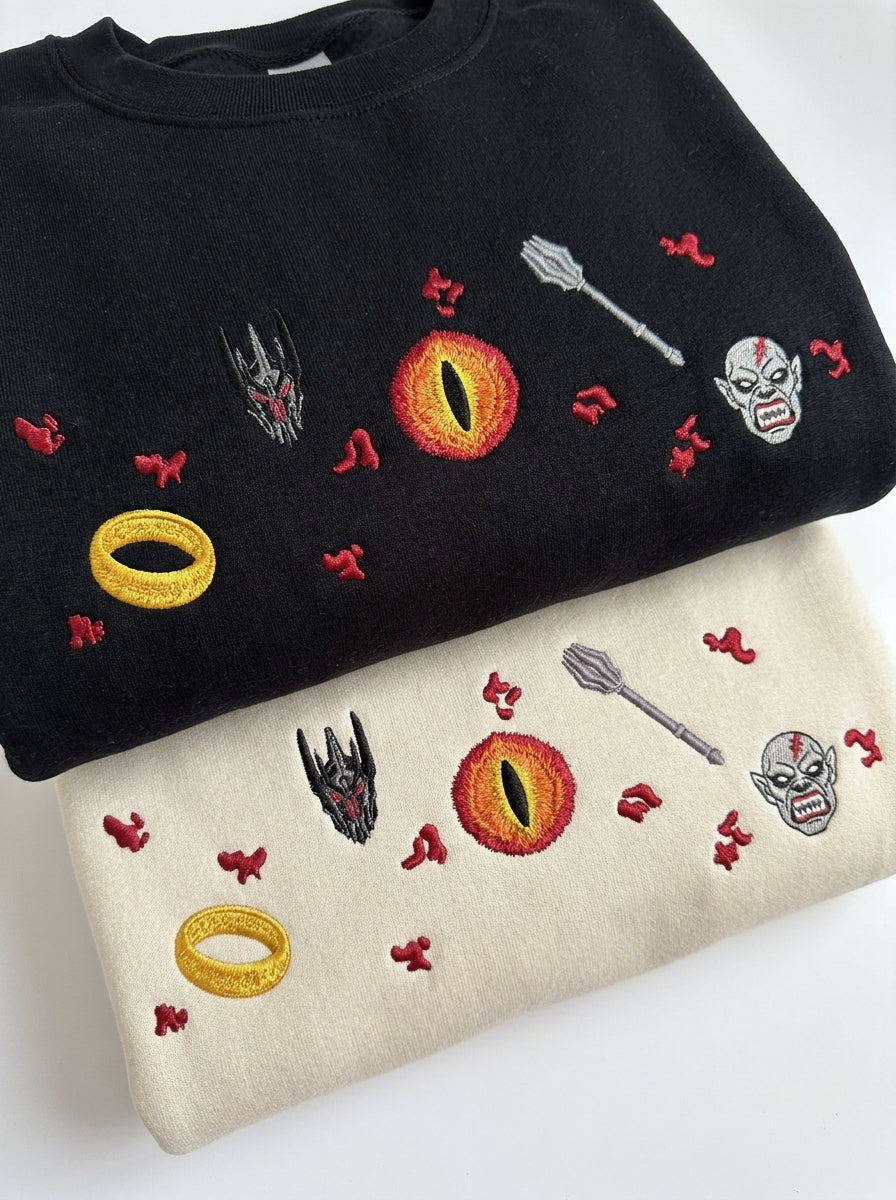 Dark Lord Sweatshirt, Dark Fantasy Embroidered Hoodie, Book Shirt, Bookish Merch, Book Lover Gift