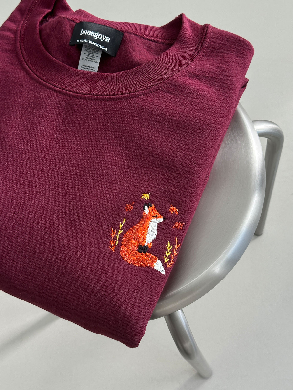 Fox Shirt, Fall Sweatshirt, Autumn Sweater, Fall Style Embroidered Hoodie, Cottagecore Crewneck, Womens Clothing Gift
