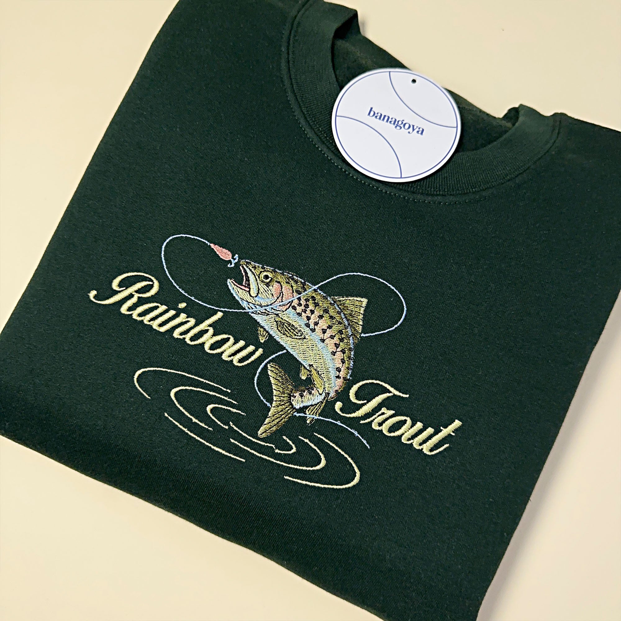 Rainbow trout embroidery design