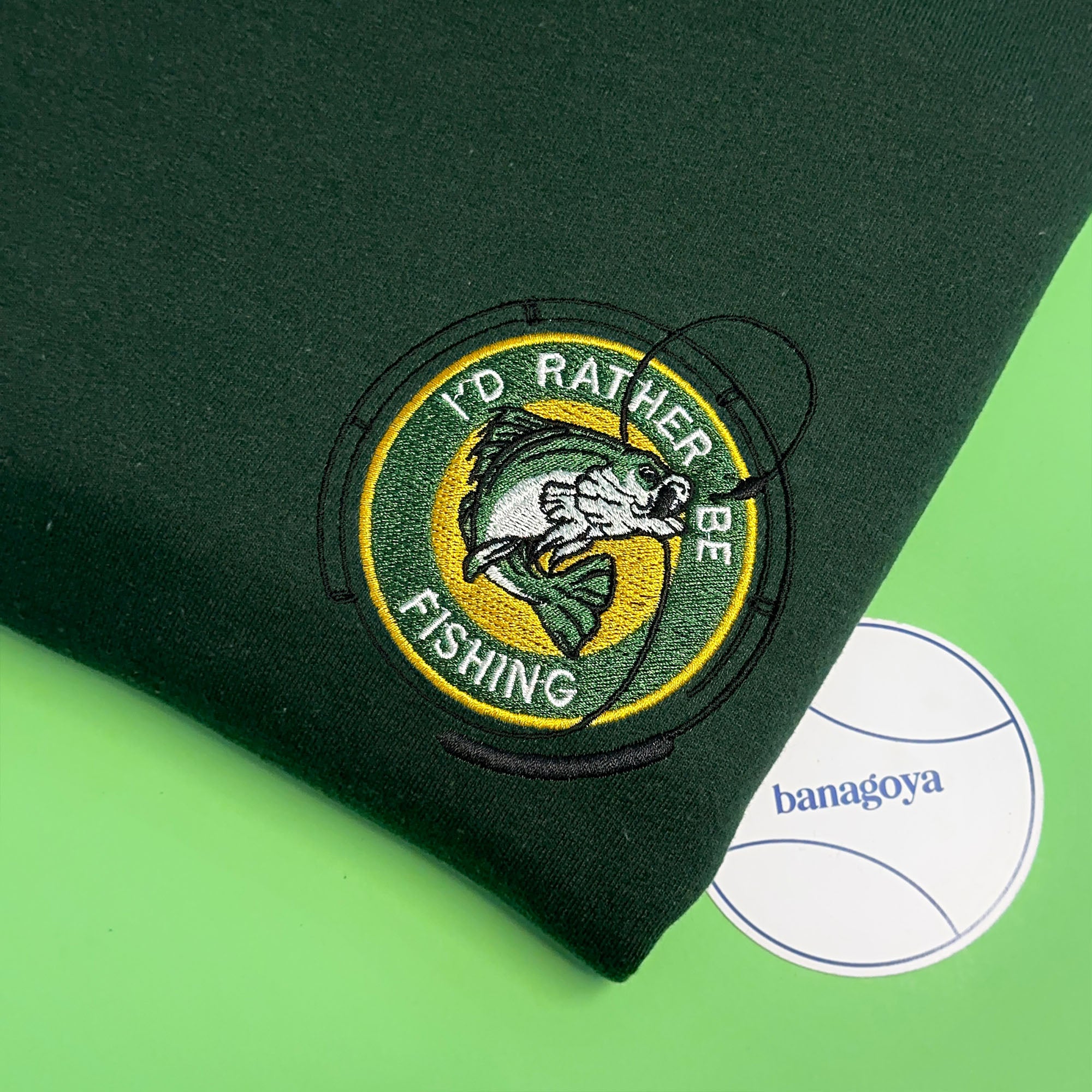 I'd rather be fishing embroidery design