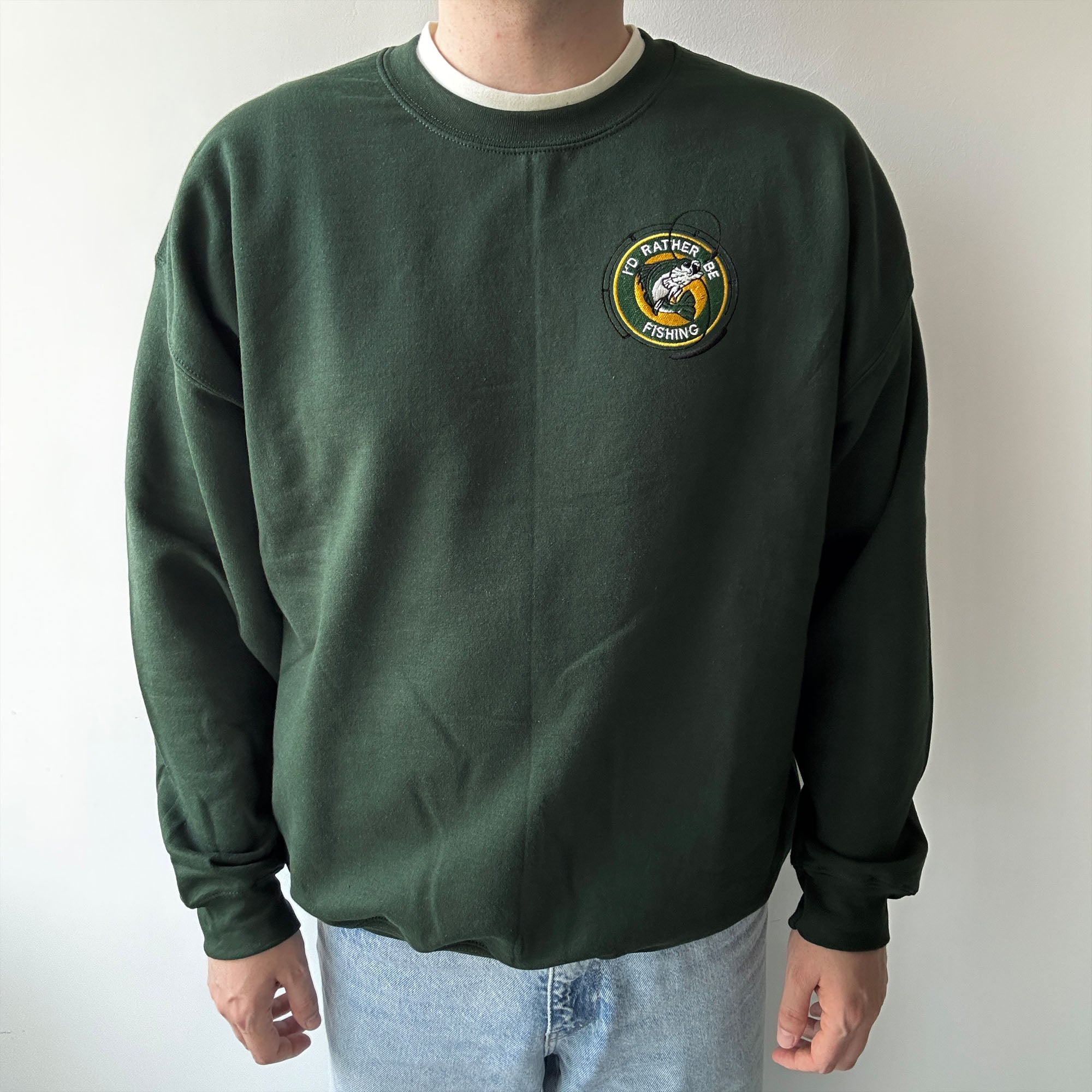 I'd rather be fishing embroidery design