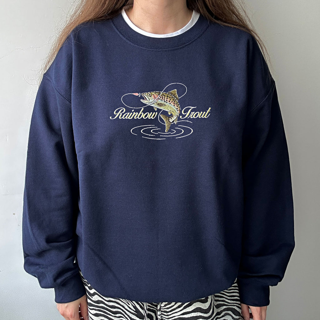 Rainbow trout embroidery design