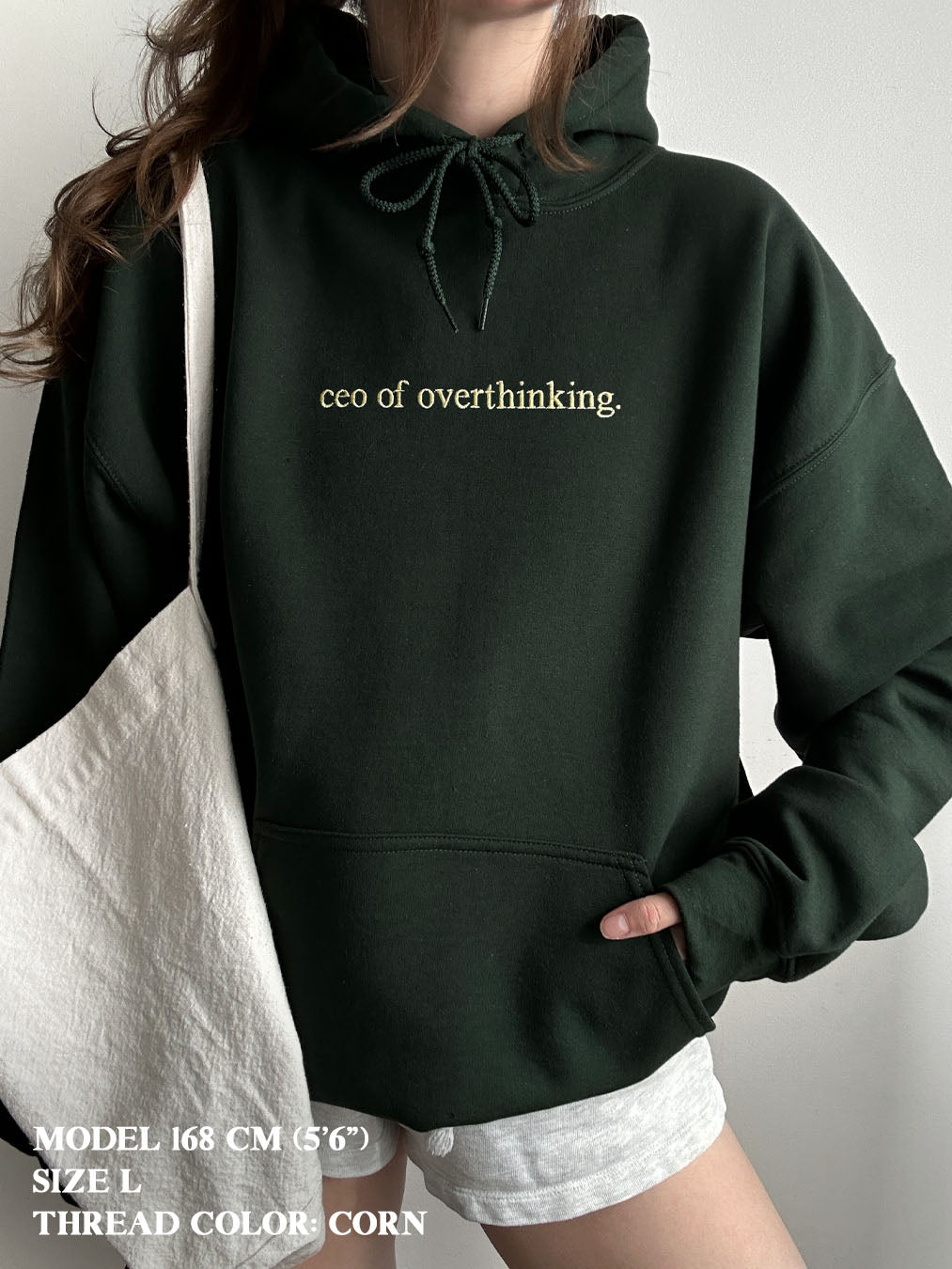Funny Embroidery Design – CEO of Overthinking Text
