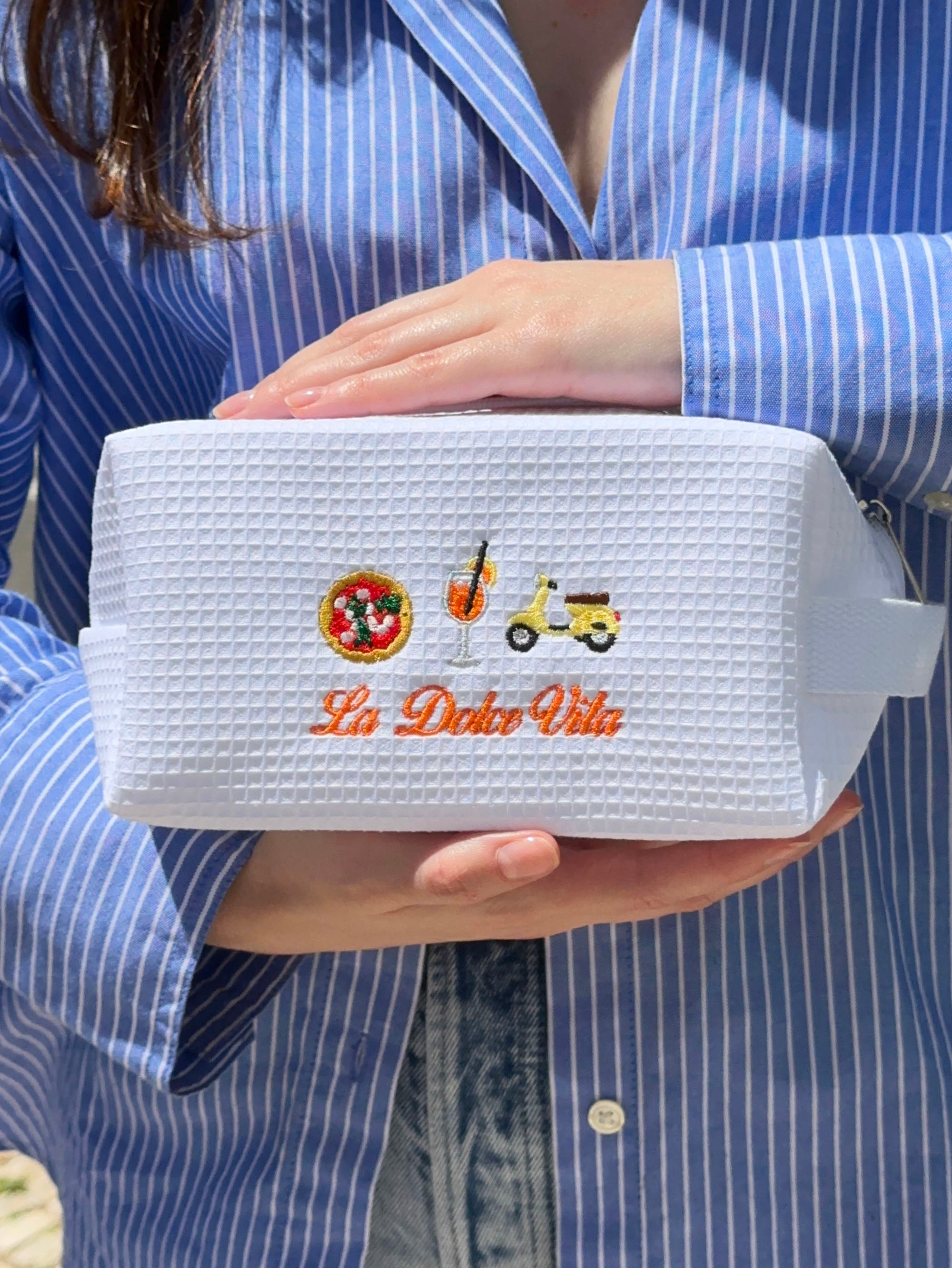 La Dolce Vita Custom Makeup Bag, Aperol Spritz Beach Bag, Travel Accessories, Italian Gifts, Girls Trip Gifts