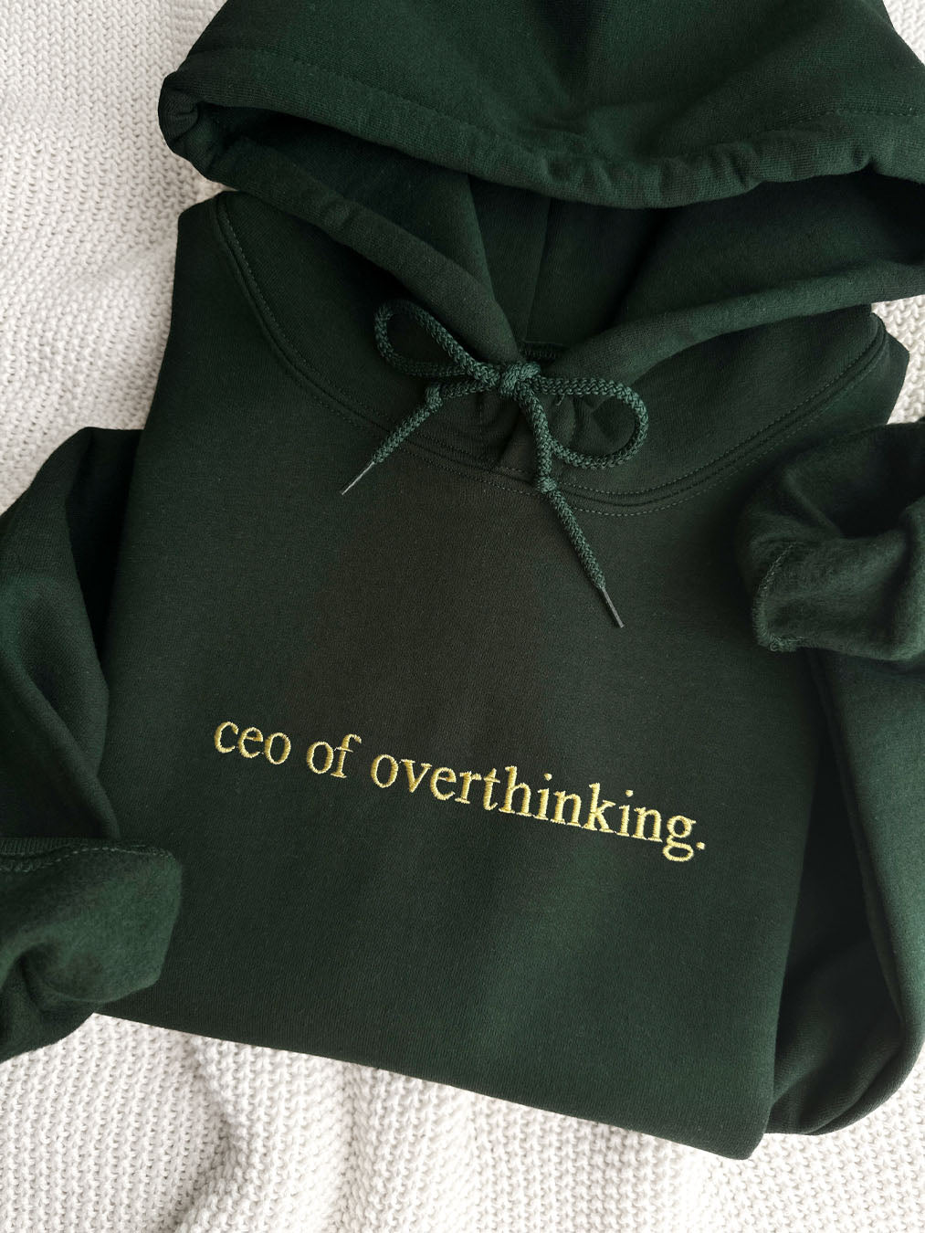 Funny Embroidery Design – CEO of Overthinking Text