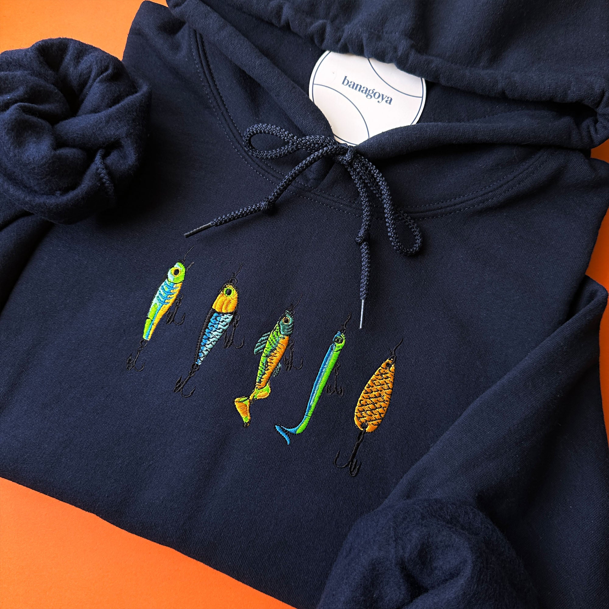 Baitfish lure embroidery design