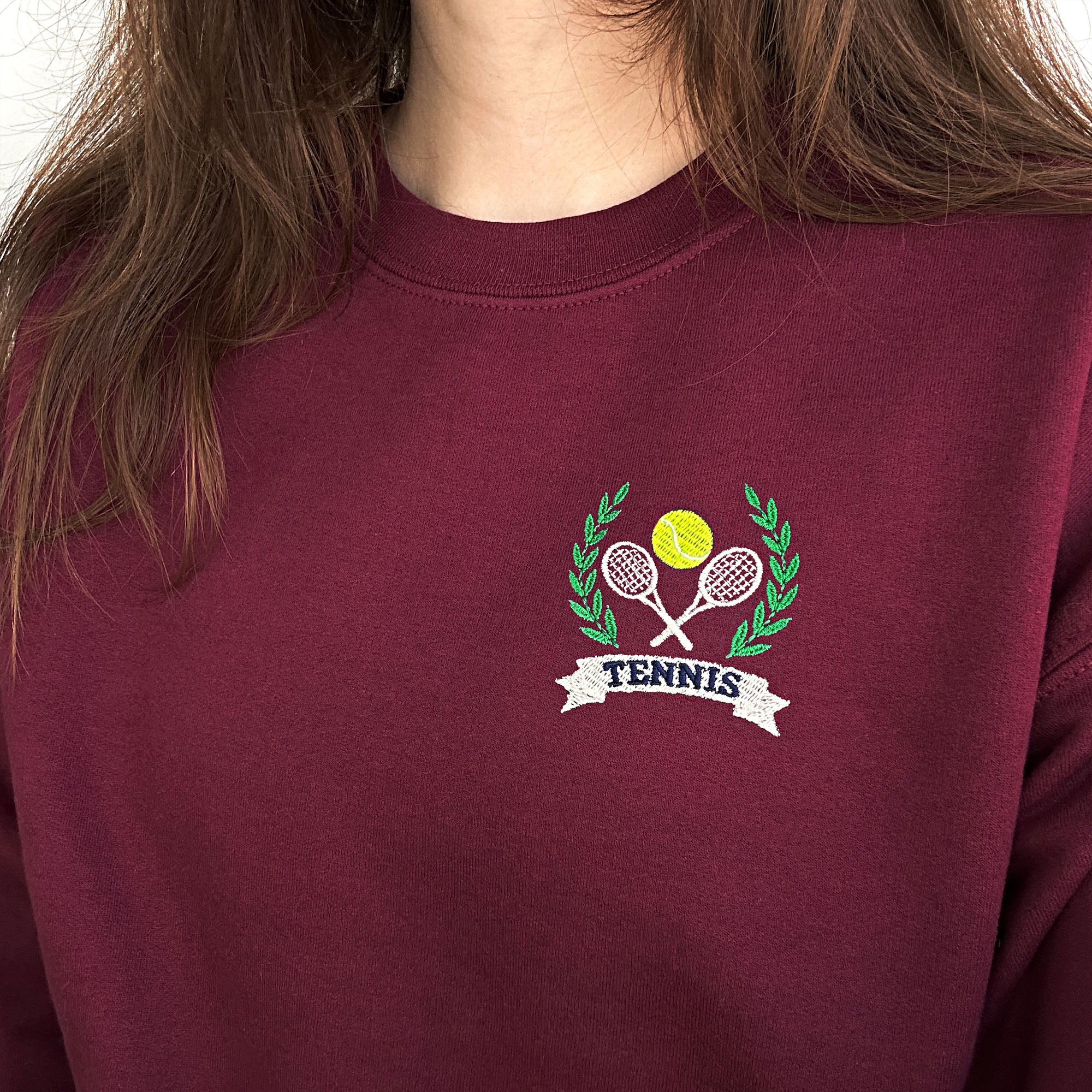 Tennis embroidery design