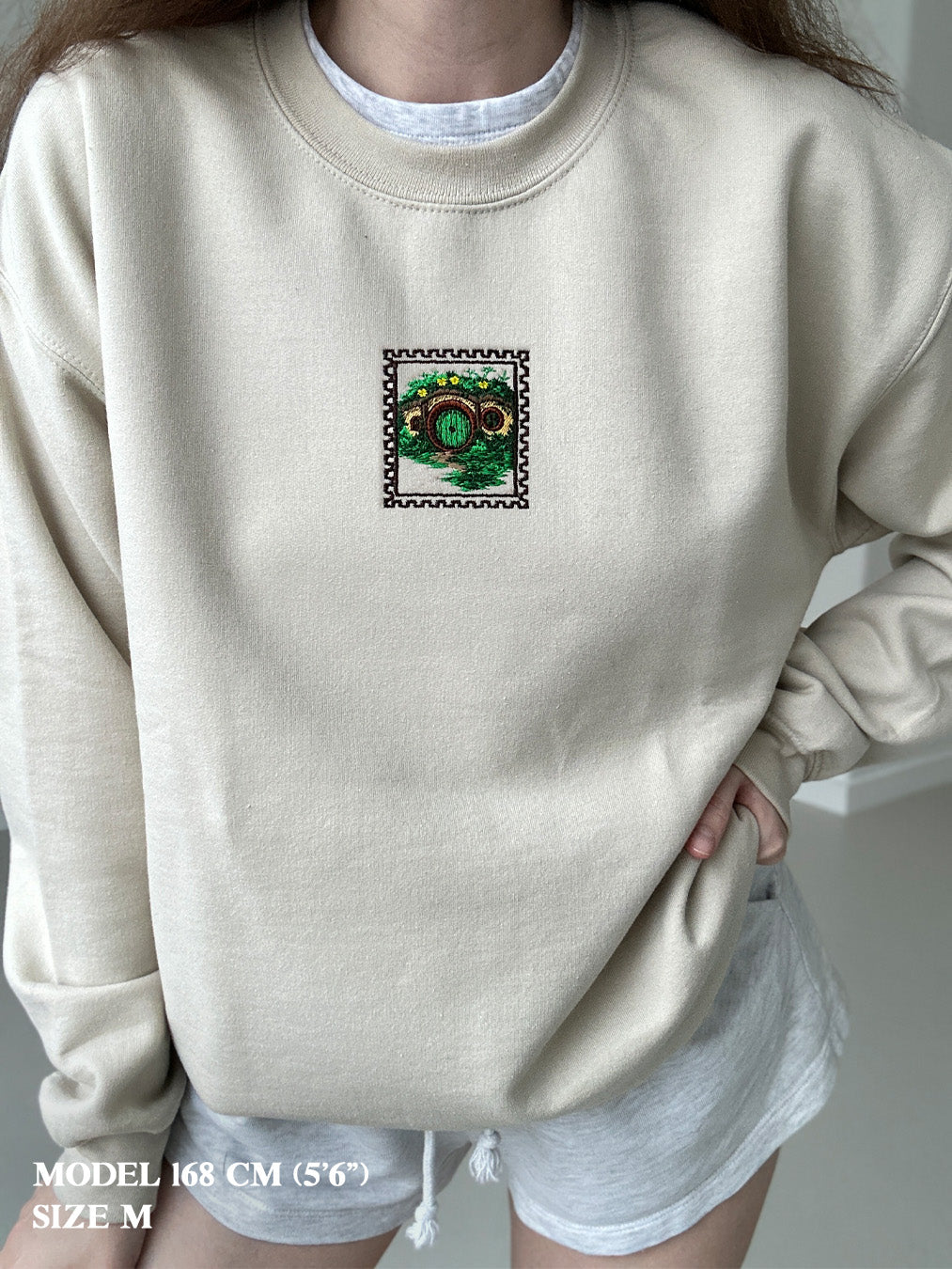 Magic Door Stamp – Embroidered Design for Clothing, Fantasy Landscape Pattern