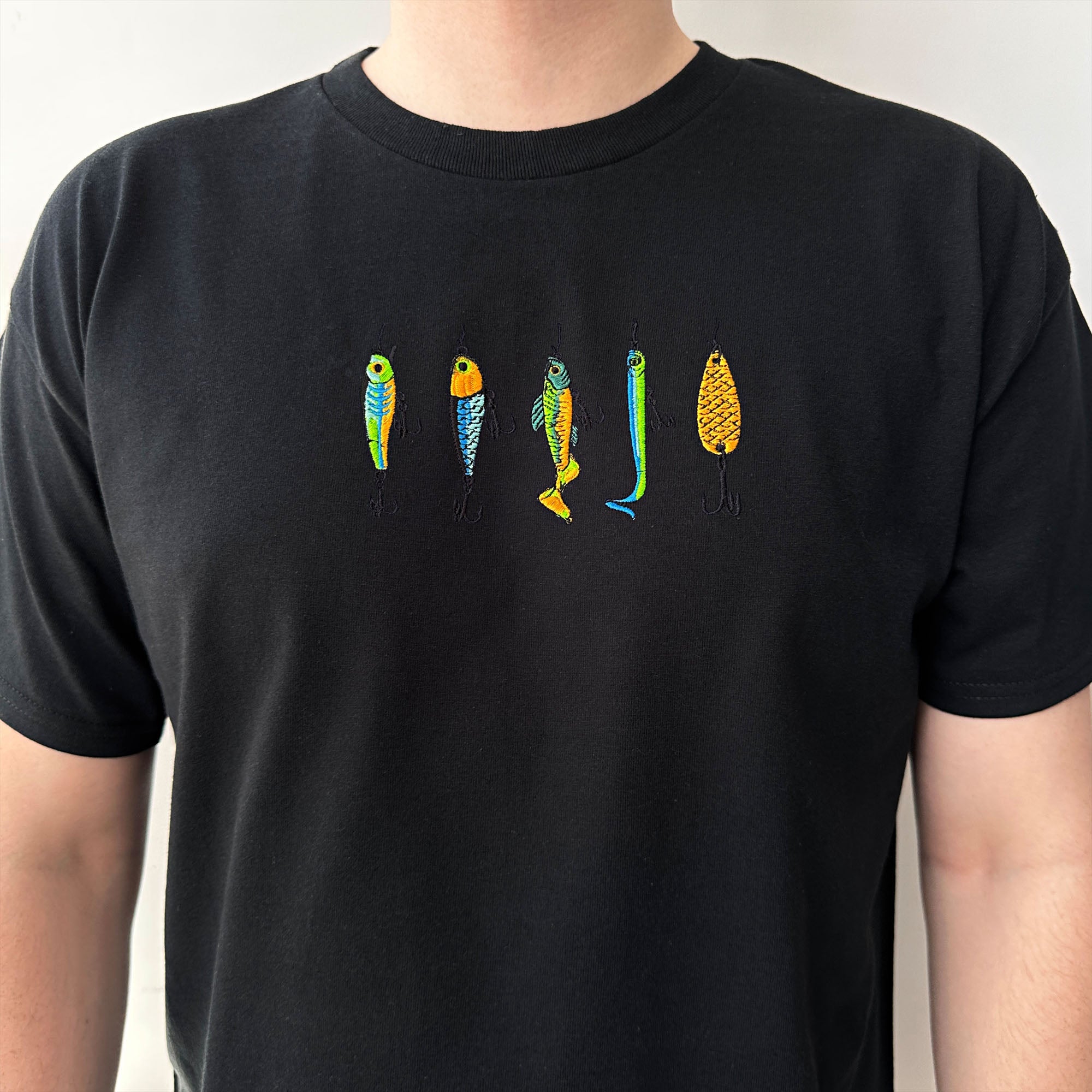 Baitfish lure embroidery design