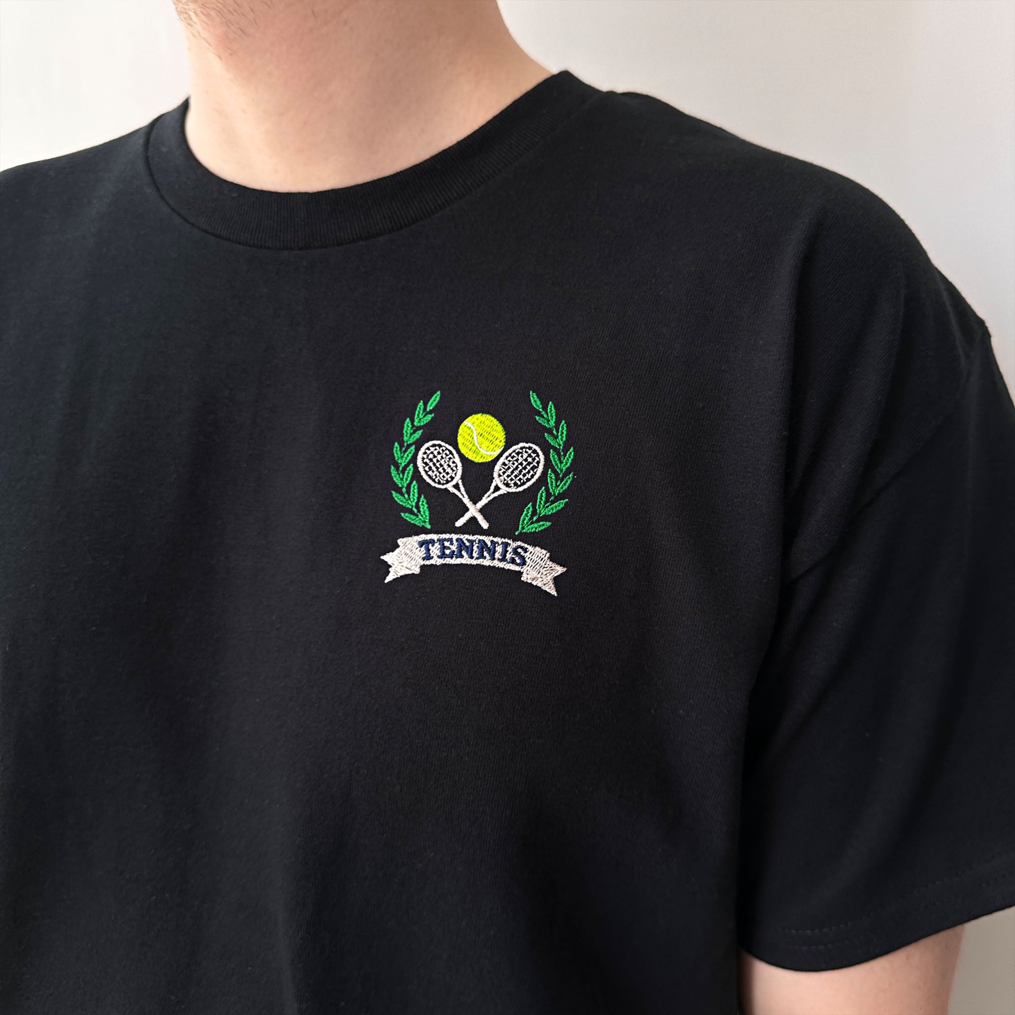 Tennis embroidery design