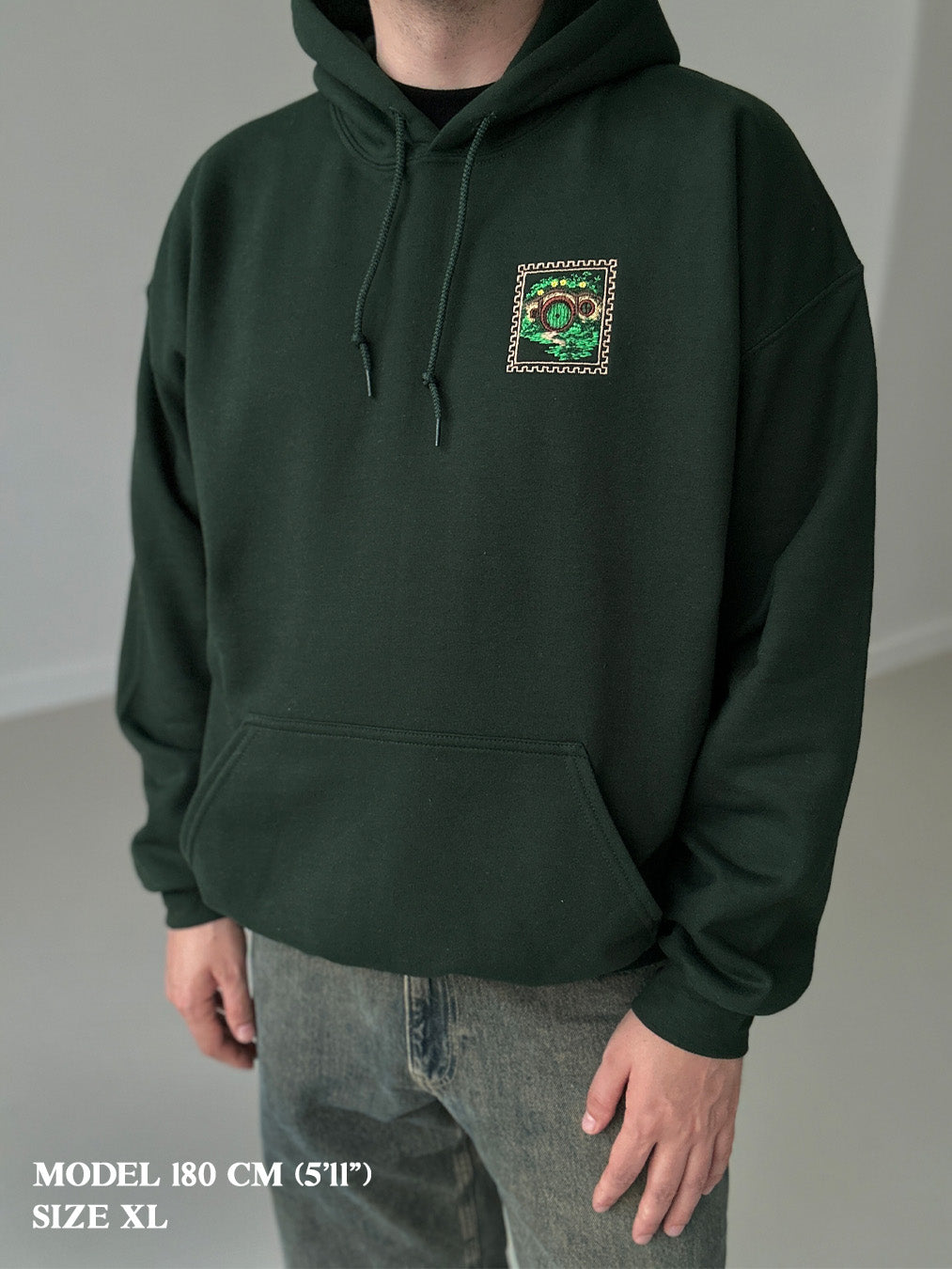 Magic Door Stamp – Embroidered Design for Clothing, Fantasy Landscape Pattern