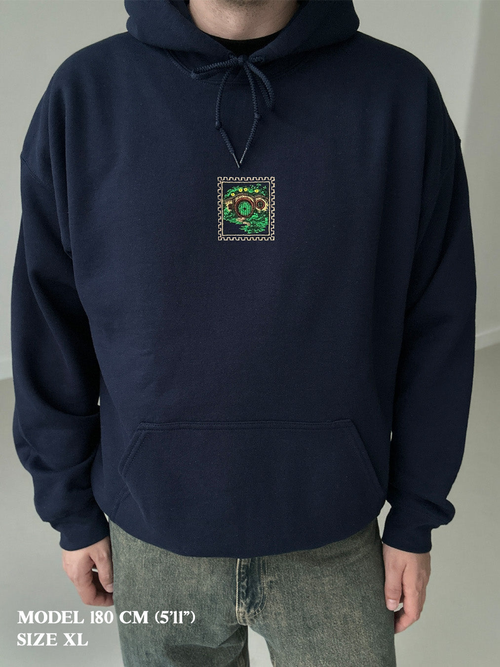 Magic Door Stamp – Embroidered Design for Clothing, Fantasy Landscape Pattern