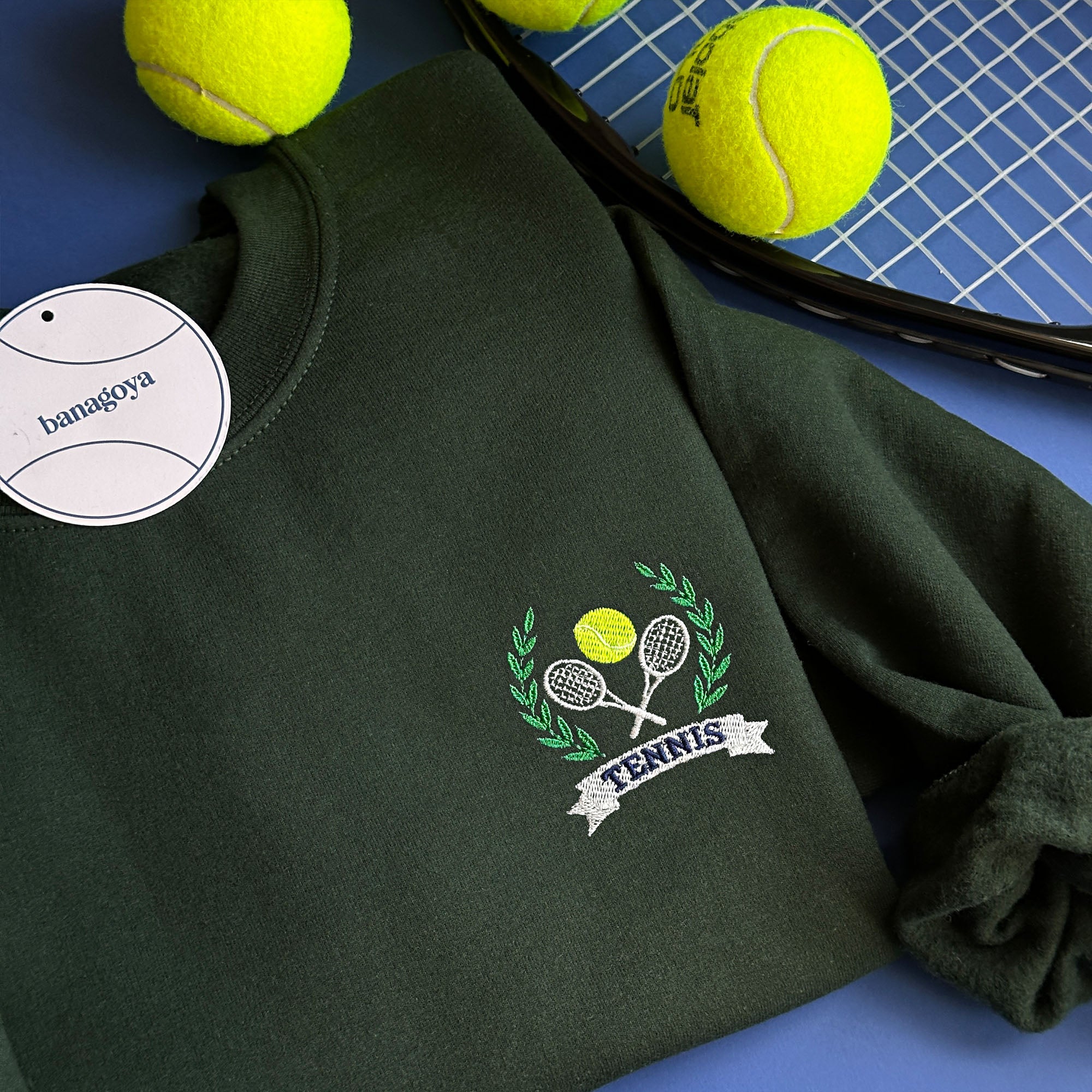 Tennis embroidery design