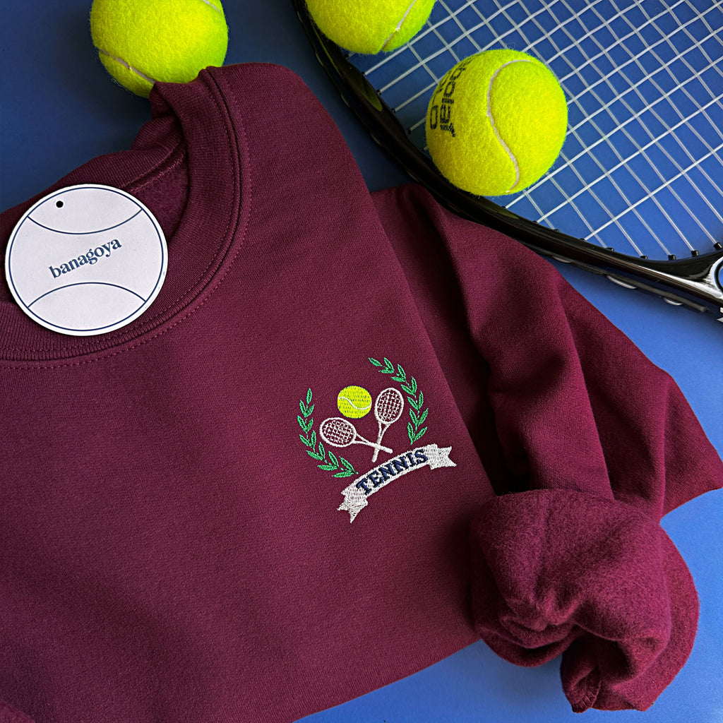 Tennis embroidery design
