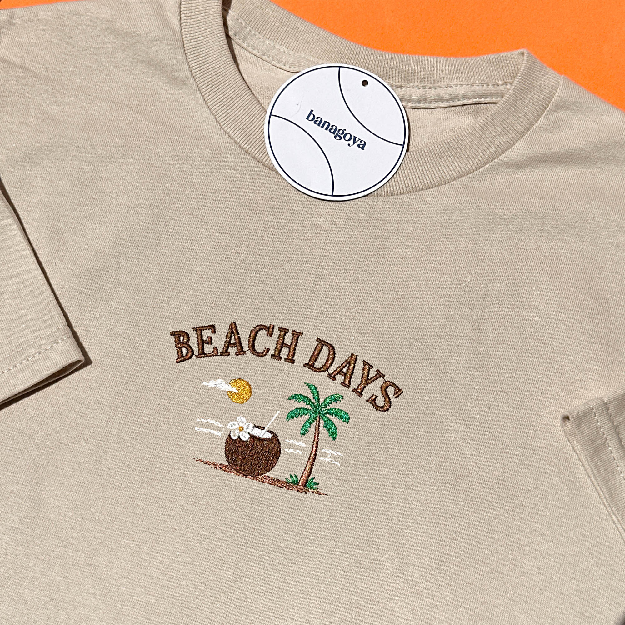 Beach days embroidery design