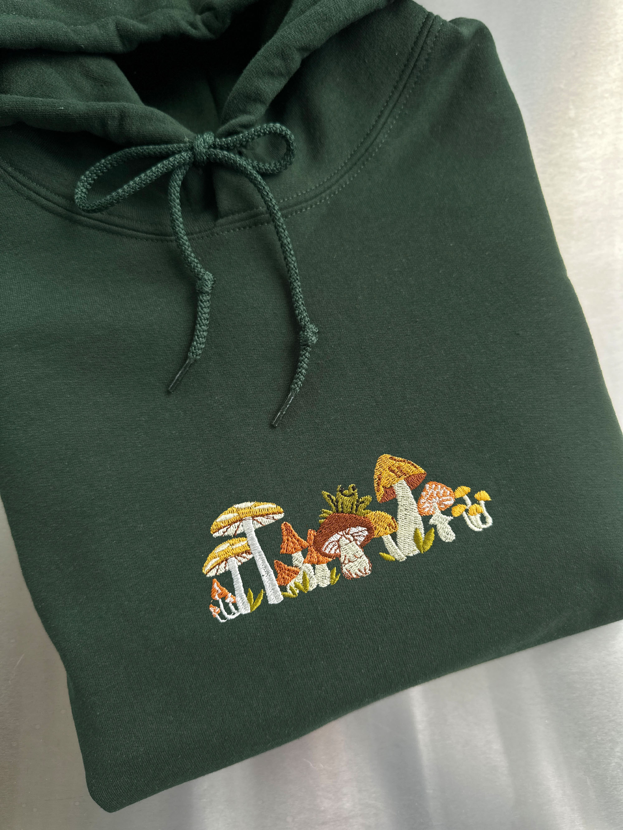 Enchanted Forest – Embroidered Mushroom Design