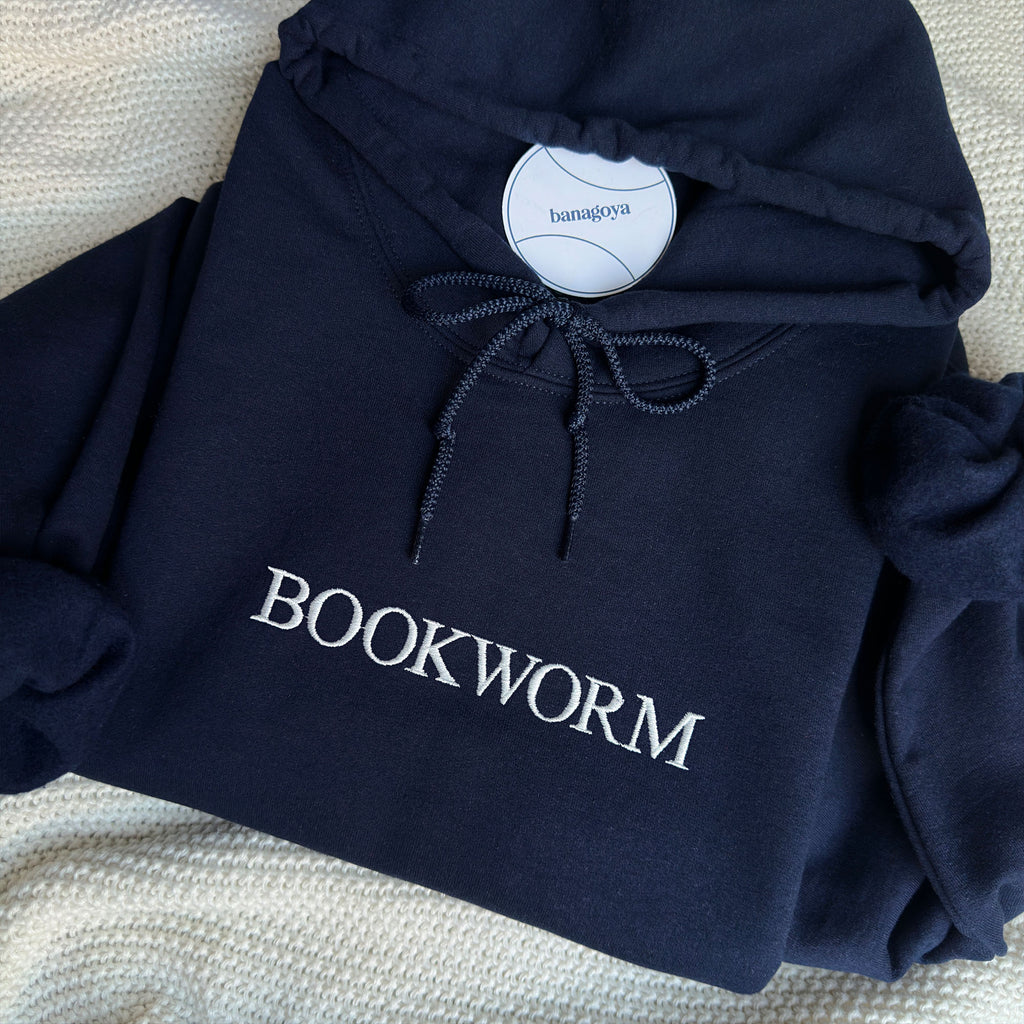 Bookworm embroidery design