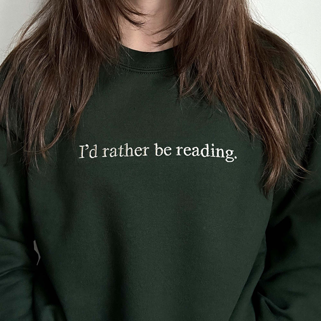 I’d rather be reading embroidery design