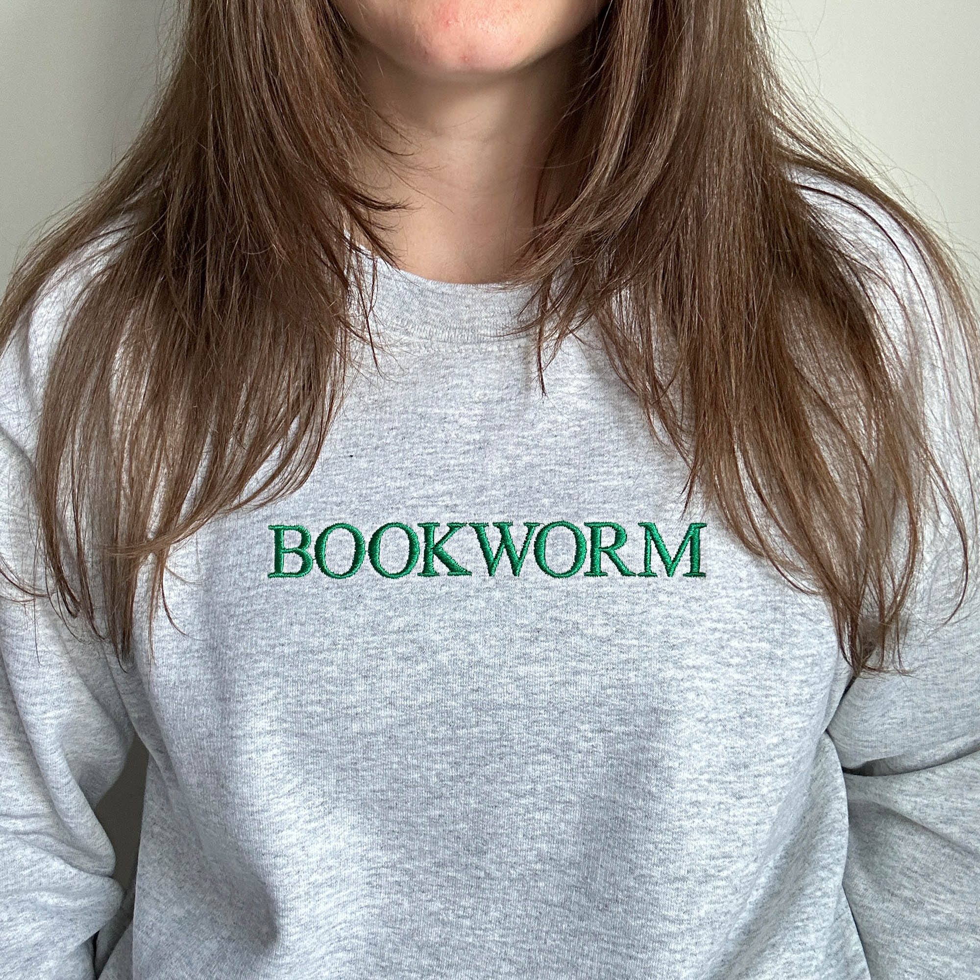 Bookworm embroidery design