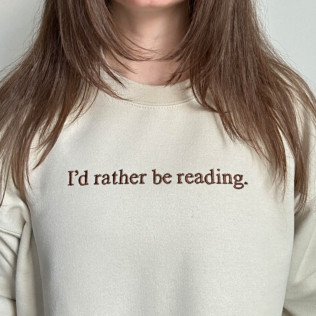 I’d rather be reading embroidery design