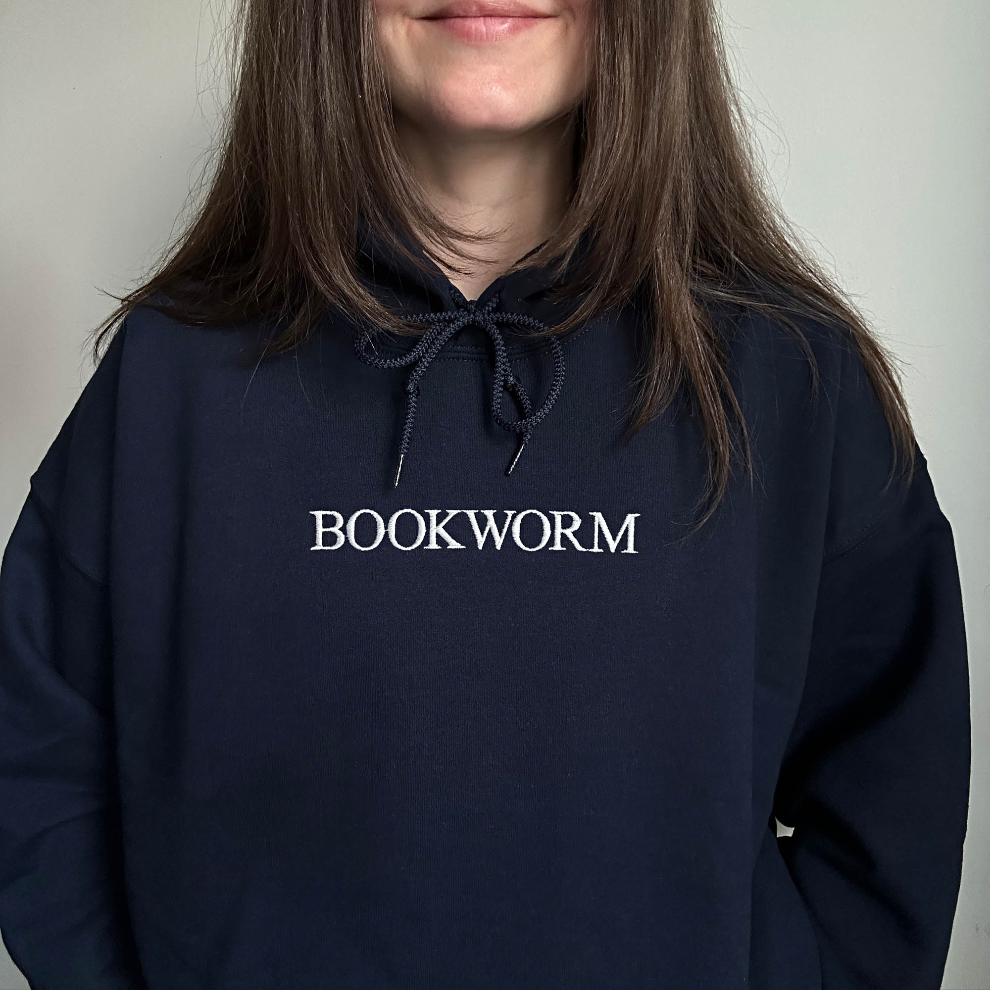 Bookworm embroidery design