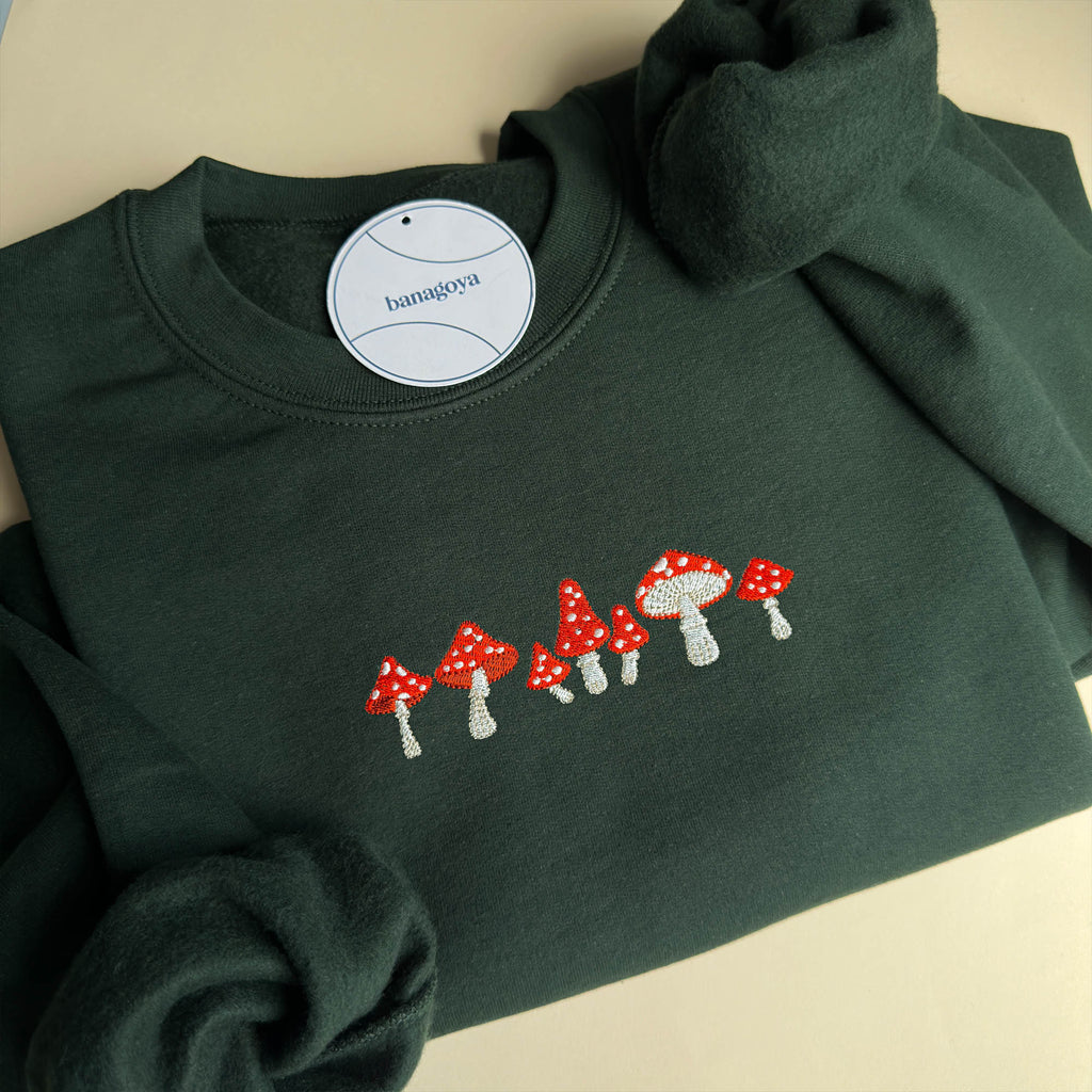 Mushrooms embroidery design