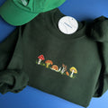 Mushrooms and snail embroidery design