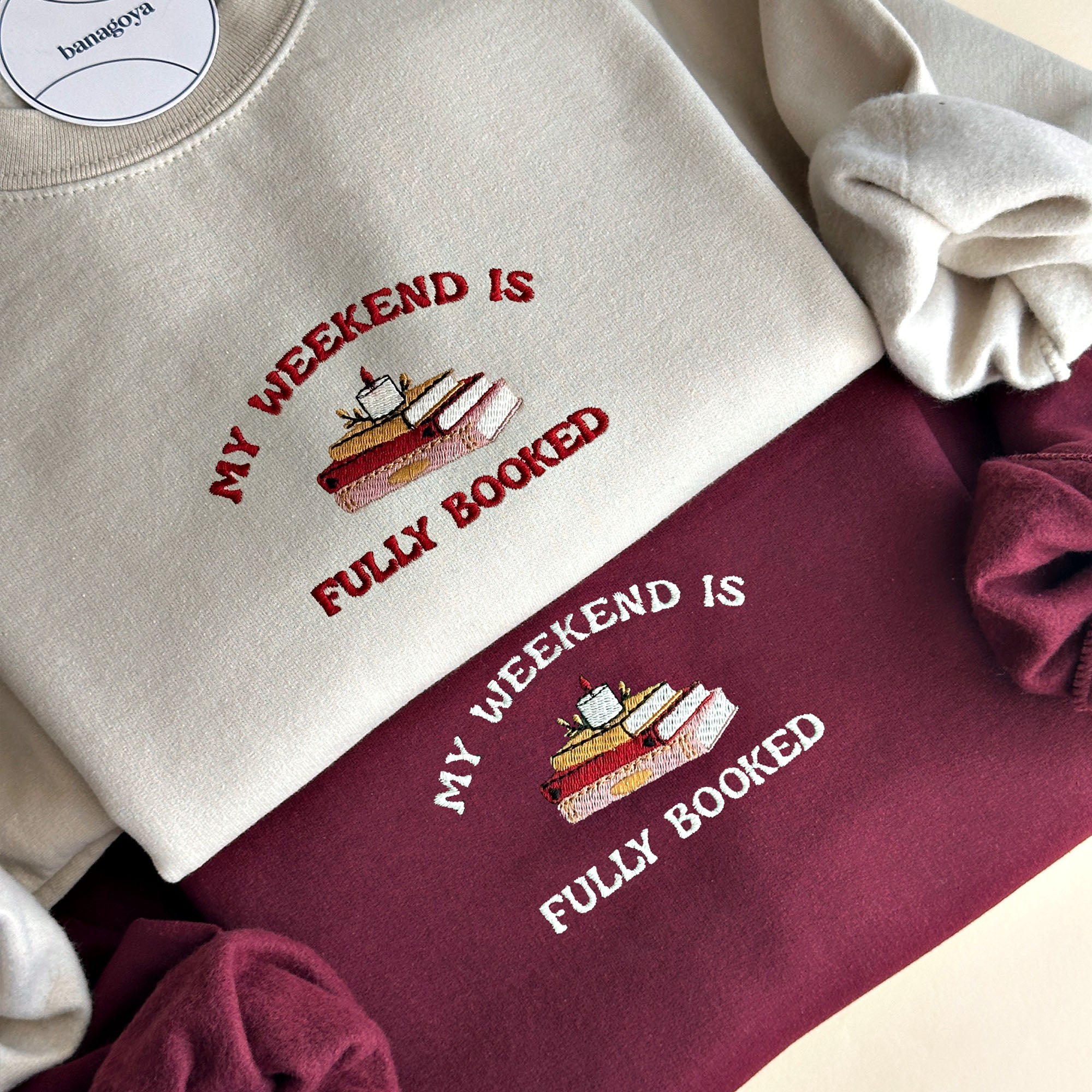 Fully booked embroidery design