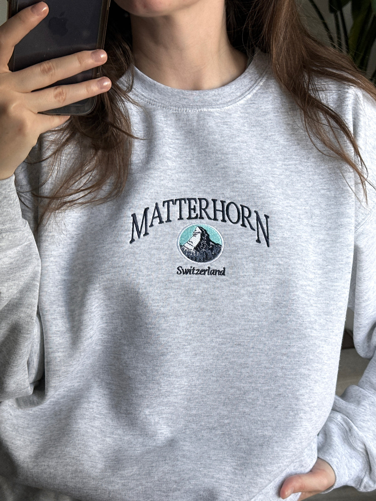 Hiking Shirt, Matterhorn Mountain Sweatshirt, Nature Hoodie, Switzerland Gifts for Hikers and Travelers