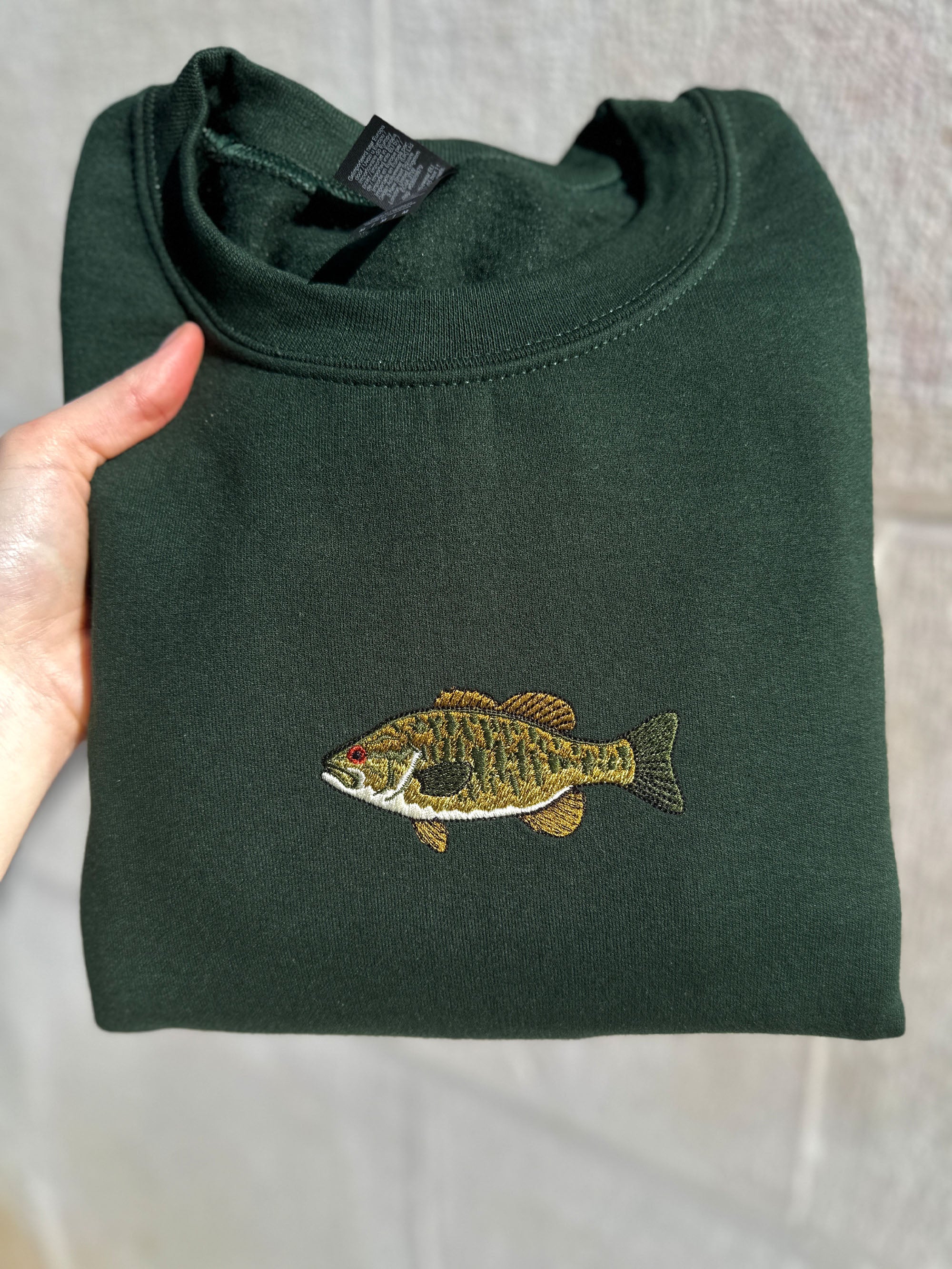 Smallmouth Bass Fish Embroidery – Fishing Design for Anglers