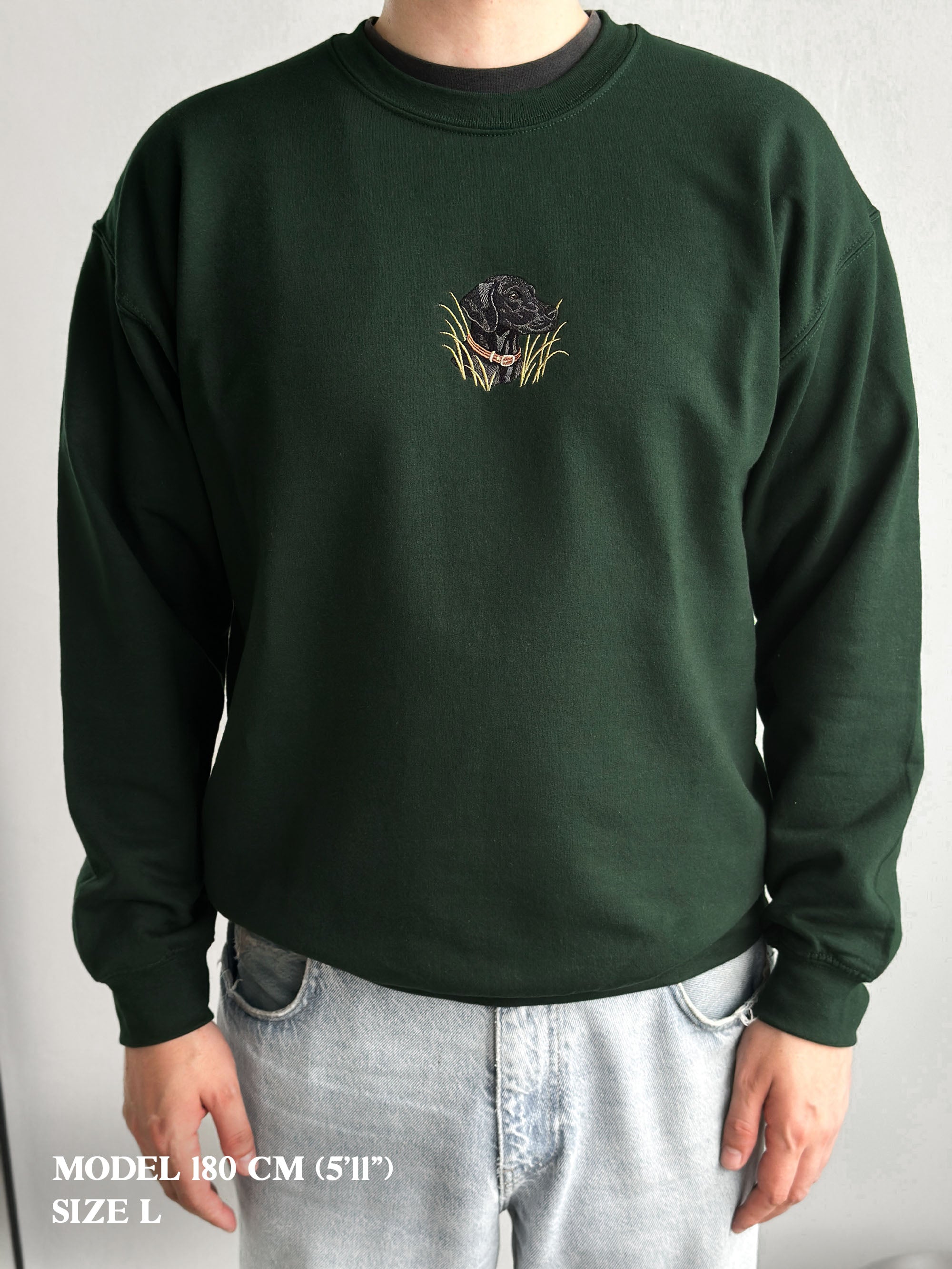 Embroidered Black lab sweatshirt, labrador retriever hoodie or shirt, dog owner gift
