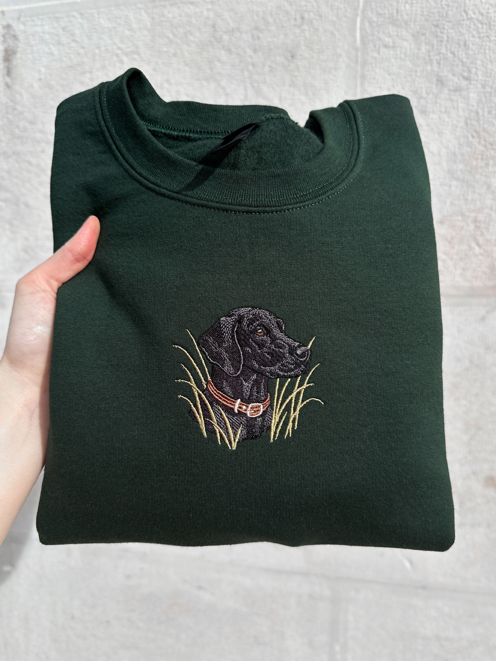 Embroidered Black lab sweatshirt, labrador retriever hoodie or shirt, dog owner gift