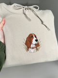 Basset Hound embroidered sweatshirt, Basset hound hoodie, Dog lover gifts, Basset hound gift, Dog mom sweatshirt